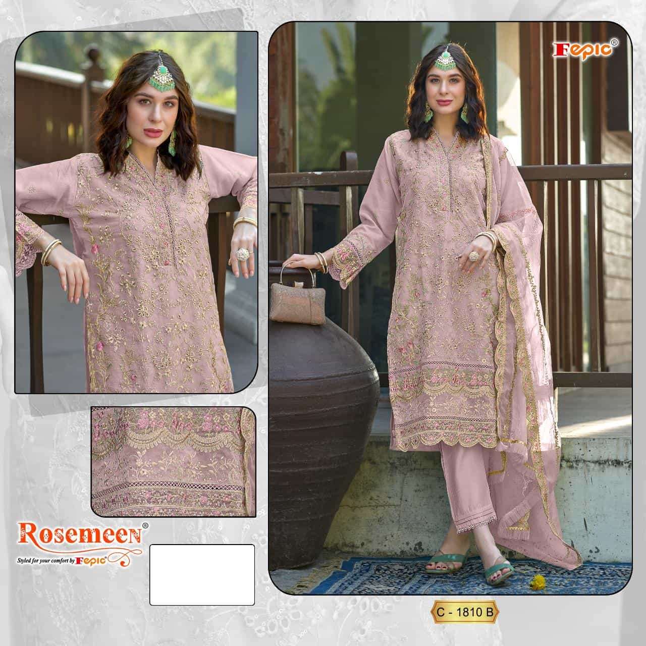 Fepic Rosemeen C 1810 B Embroidered Salwar Suit