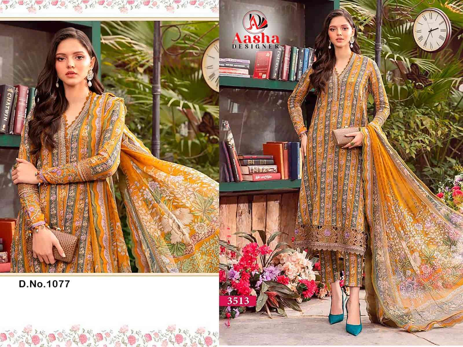 Aasha Designer 1077 Cotton Embroidery Suit view 2