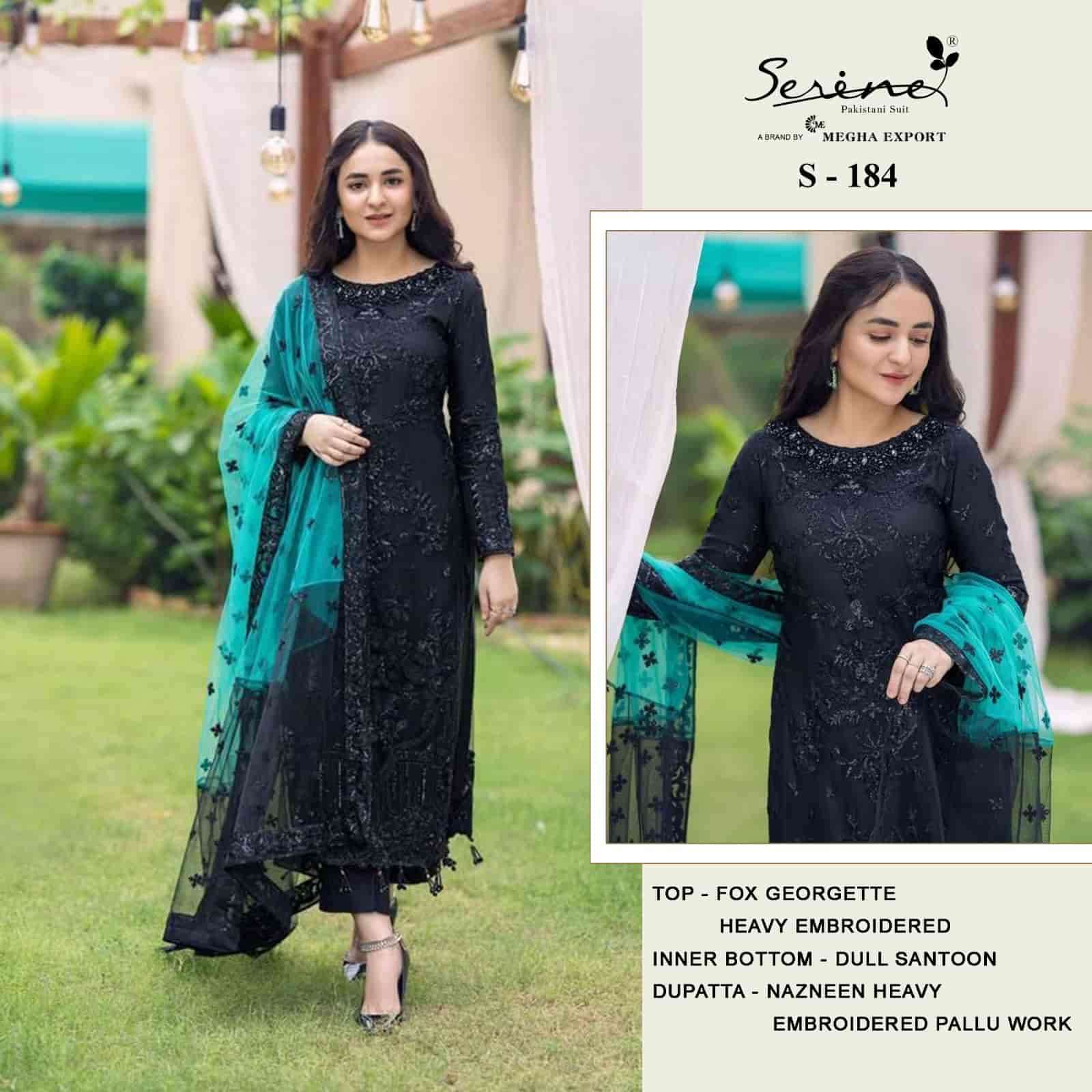 Serine S 184 Pakistani Fancy Designer Style Georgette Suit Online view 2