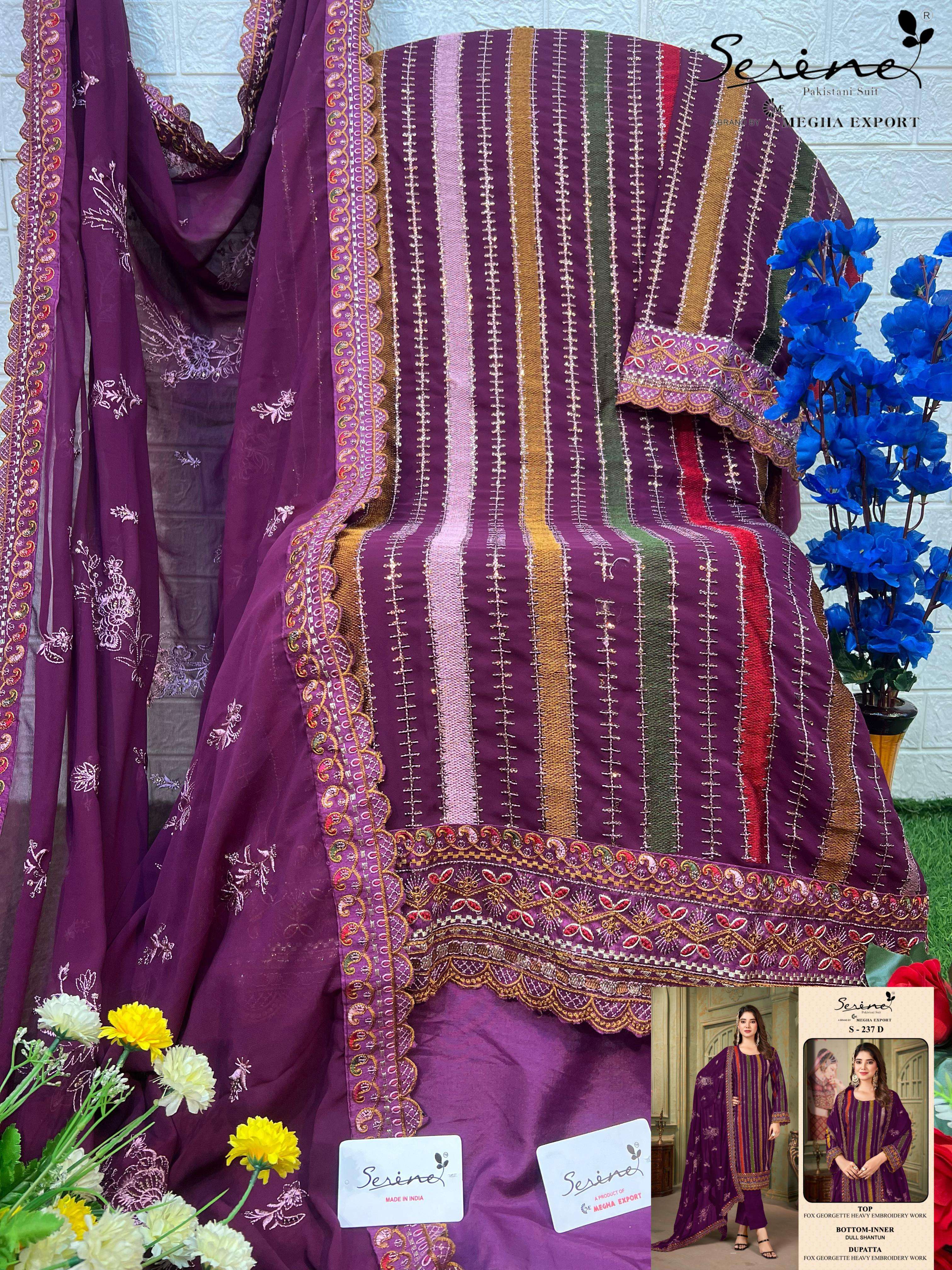 Serine S 231 Pakistani Designer Georgette Salwar Suit Exporter view 2