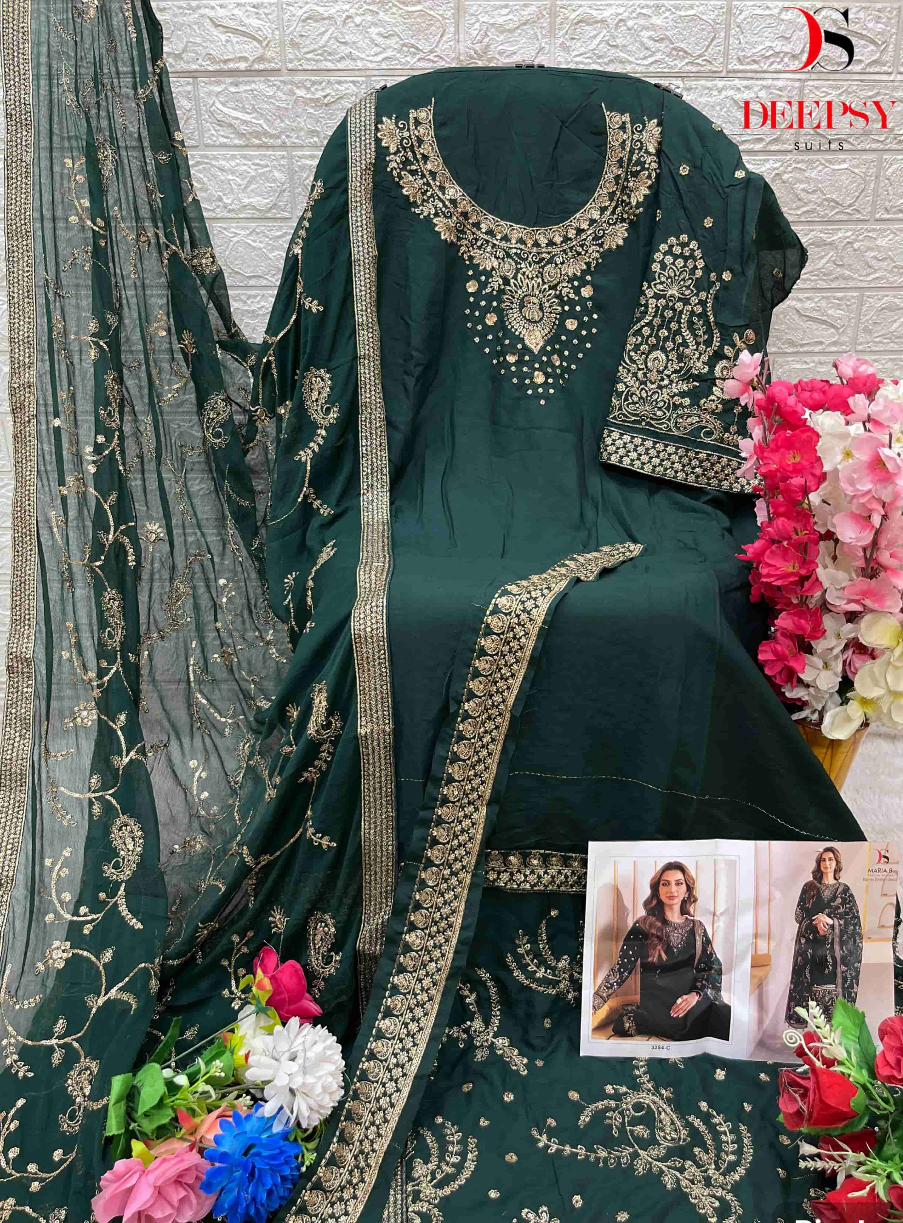 Deepsy 3284 C Embroidered Party Wear Salwar Suit view 2