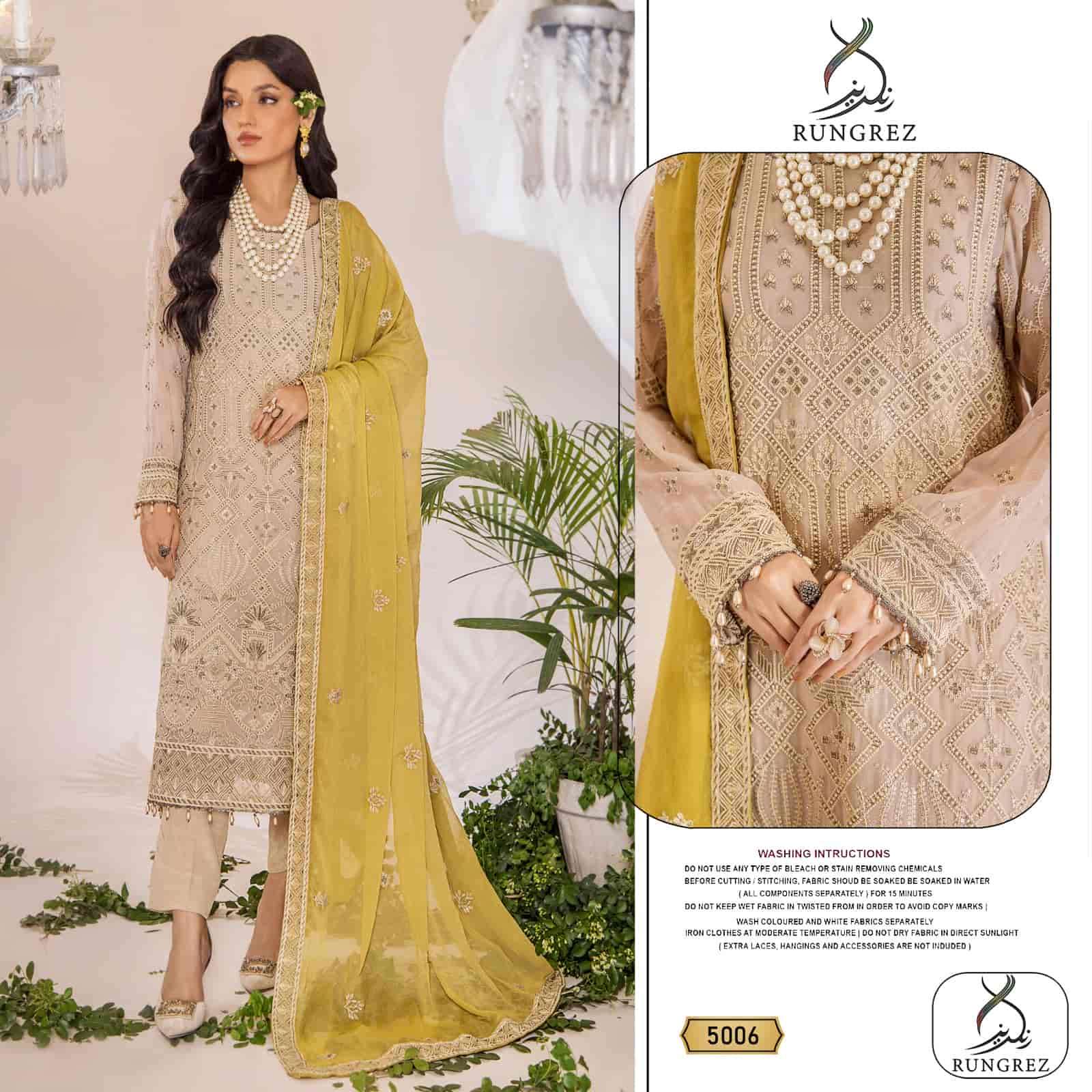 Rungrez 5006 Pakistani Embroidered Designer Salwar Suit Exporter view 3