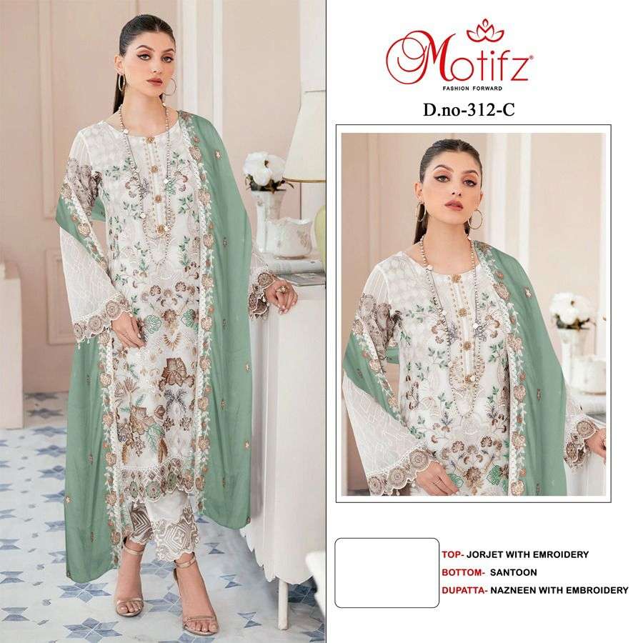 Motifz 312 Colors Pakistani Fancy Designer Style Salwar Suit Wholesalers view 4