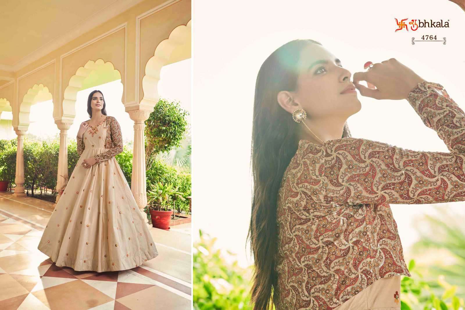 Shubhkala Flory Sequined Anarkali Gown view 10