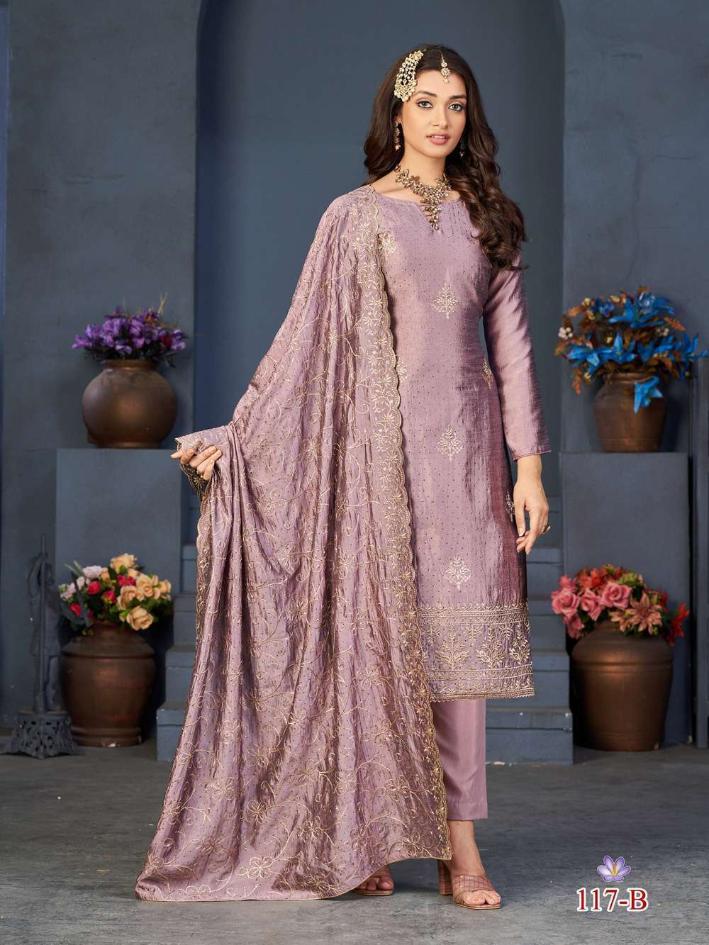 Alfaaz Dista Exclusive Work Festive Wear Straight Suit view 3