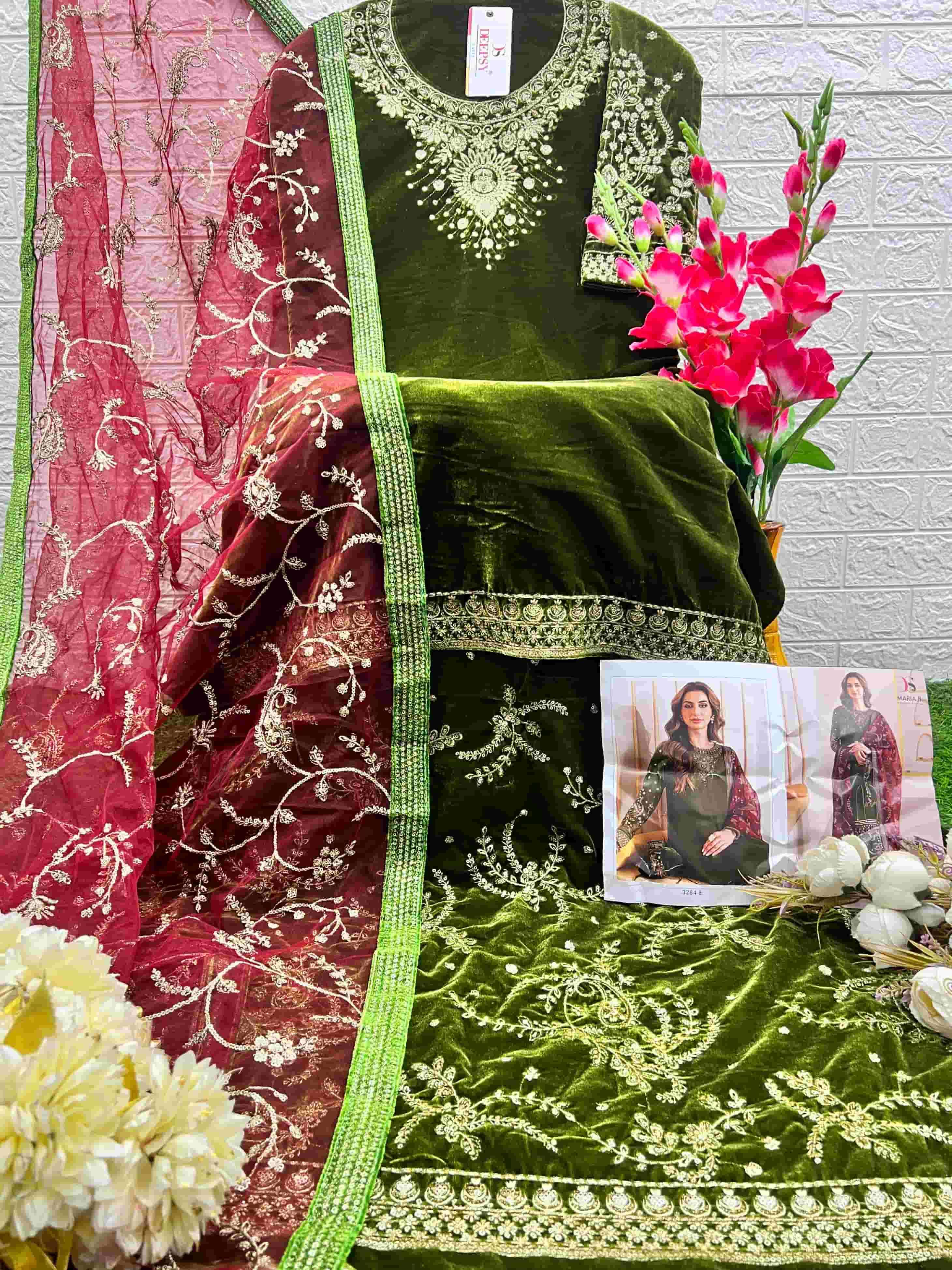 Deepsy D 3284 E Festive Wear Style Designer Embroidered Salwar Suit view 2