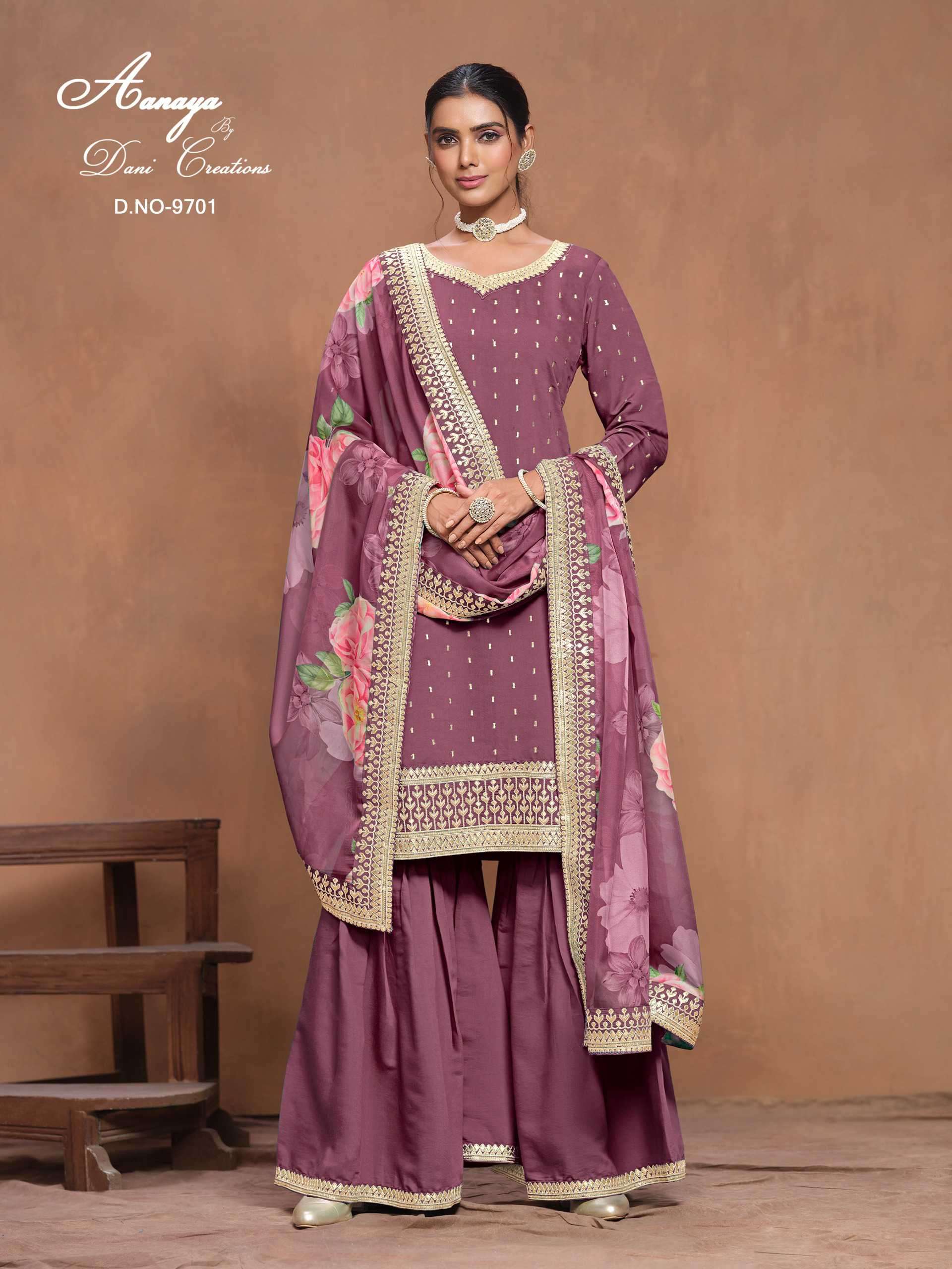 Aanaya Vol 197 9701 To 9704 Festive Wear Designer Silk Suit view 2