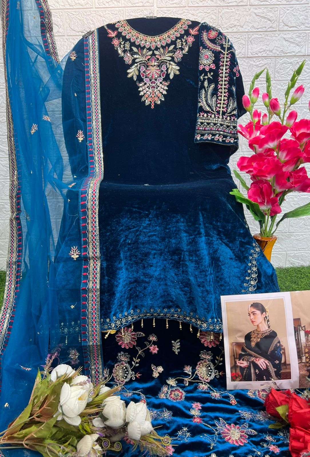 Deepsy D 104 F Festive Wear Style Designer Pakistani Velvet Collection view 2