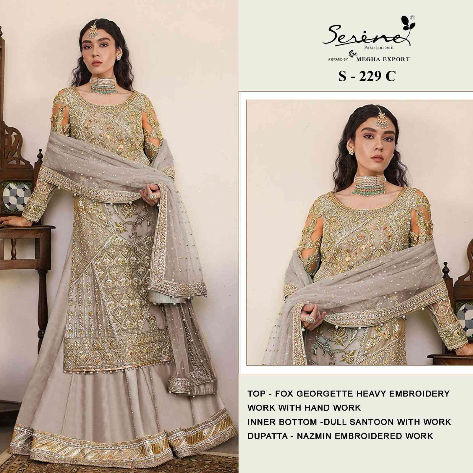 Serine S 229 Colors Pakistani Designer Weeding Wear Dress Latest New Designs view 4