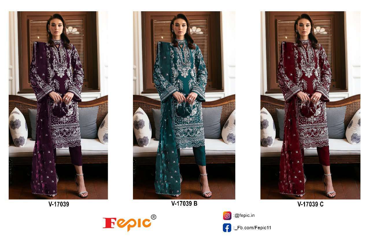 Fepic V 17039 Colors Designer Work Velvet Dress view 6