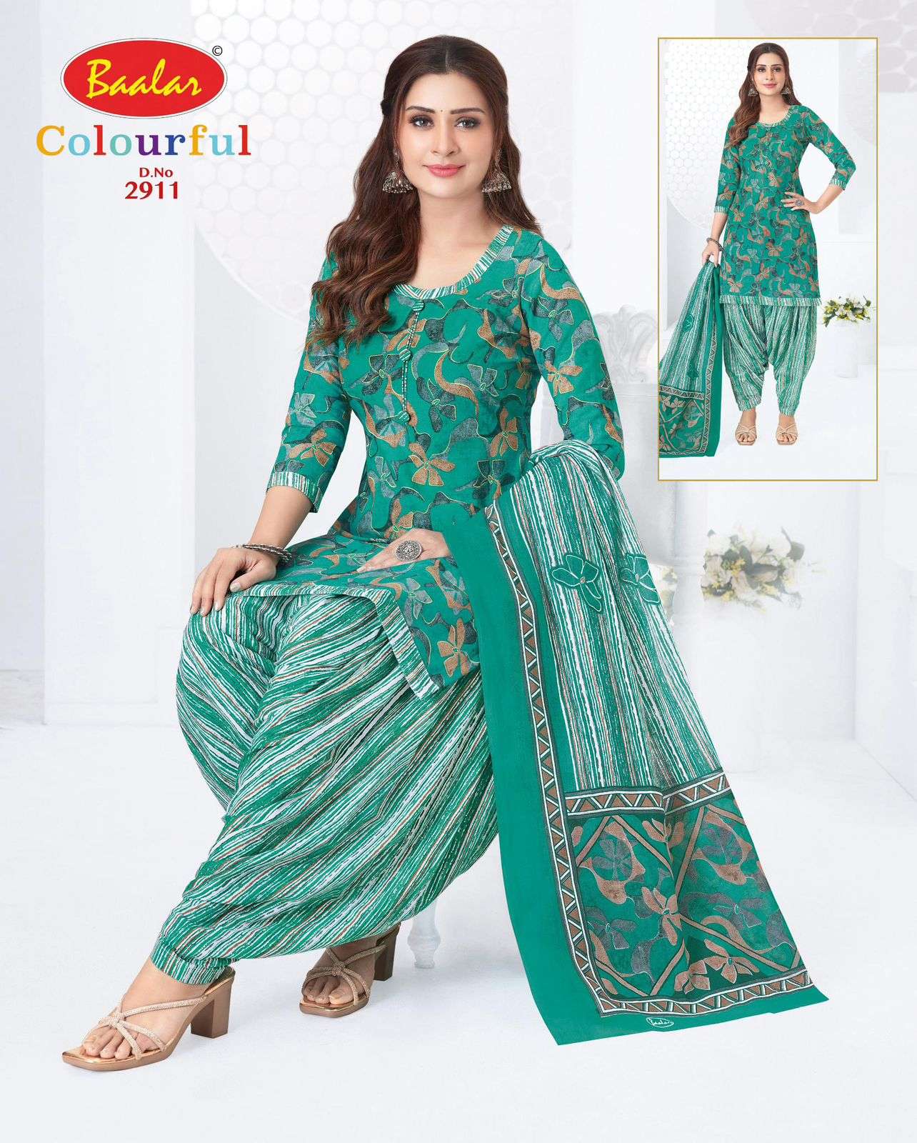 Baalar Colourful Vol 29 Unstitch Pure Cotton Suit view 19