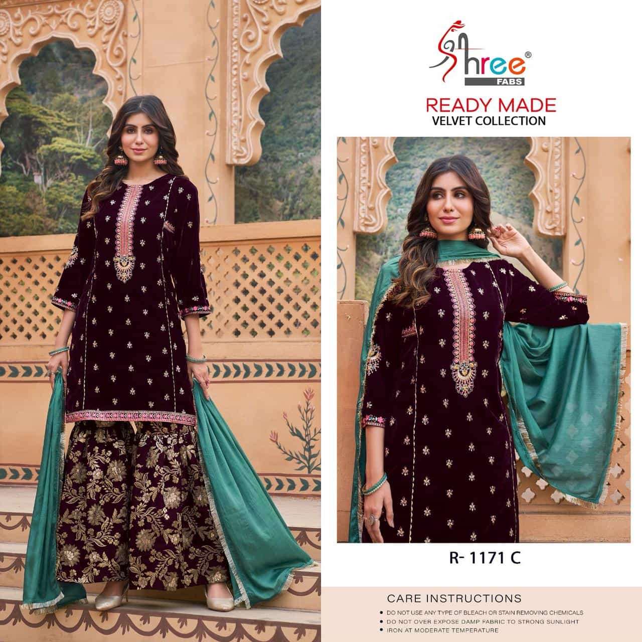 Shree Fabs R 1171 Velvet Readymade Collection Party Wear Style Designer Suit Wholesalers view 2