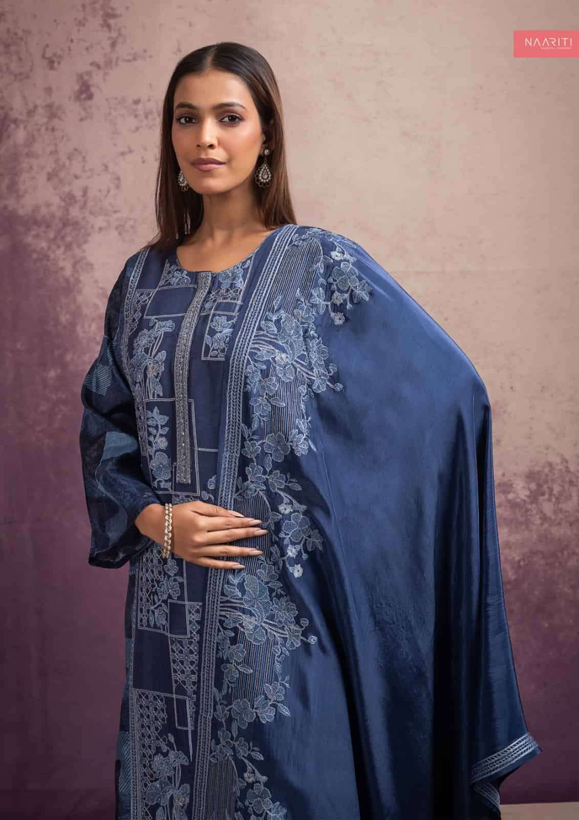 Naariti Omeera Fancy Silk Premium Designs Suit Collection view 5