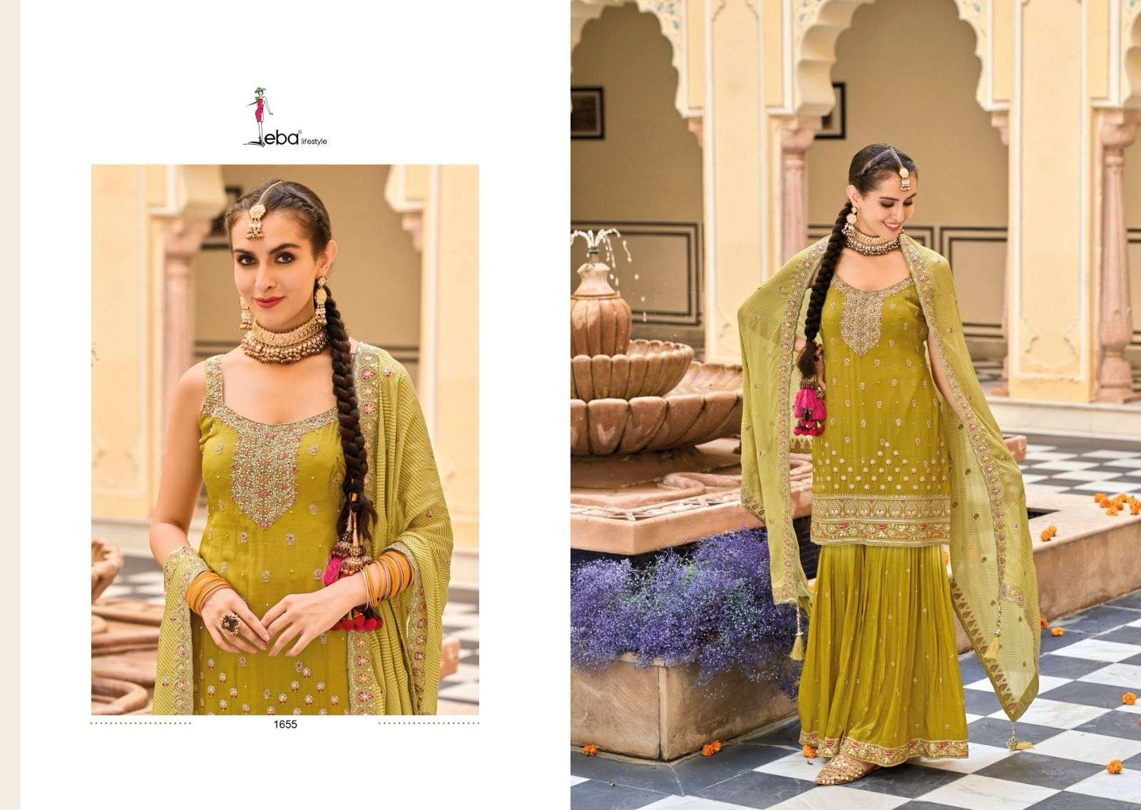 Eba Lifestyle Alfaaz Latest Designer Sharara Dress New Collection Wedding Suits view 3