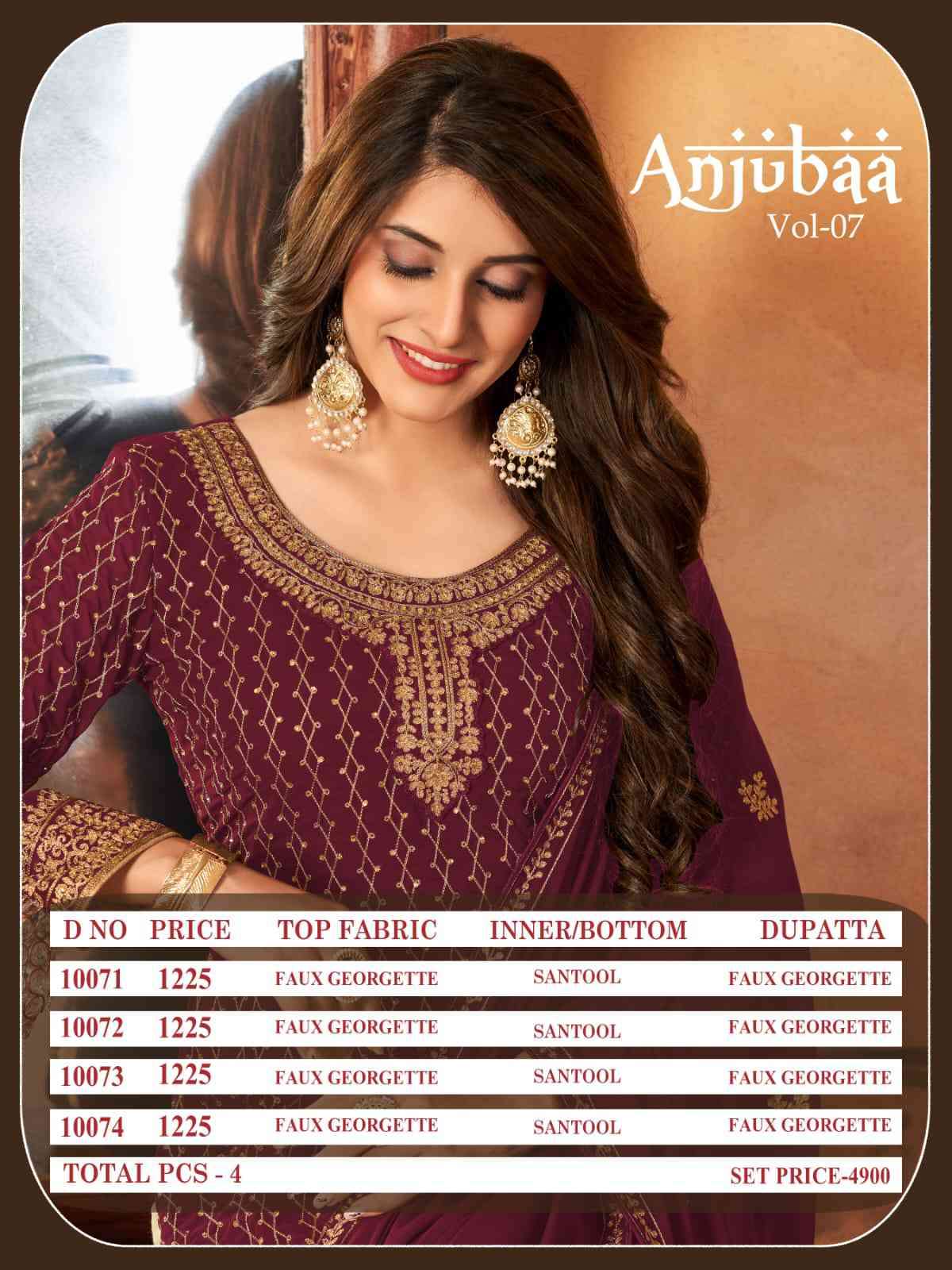 Anjubaa Vol 7 Fancy Work Festive Wear Salwar Suit Exporter New Collection view 9