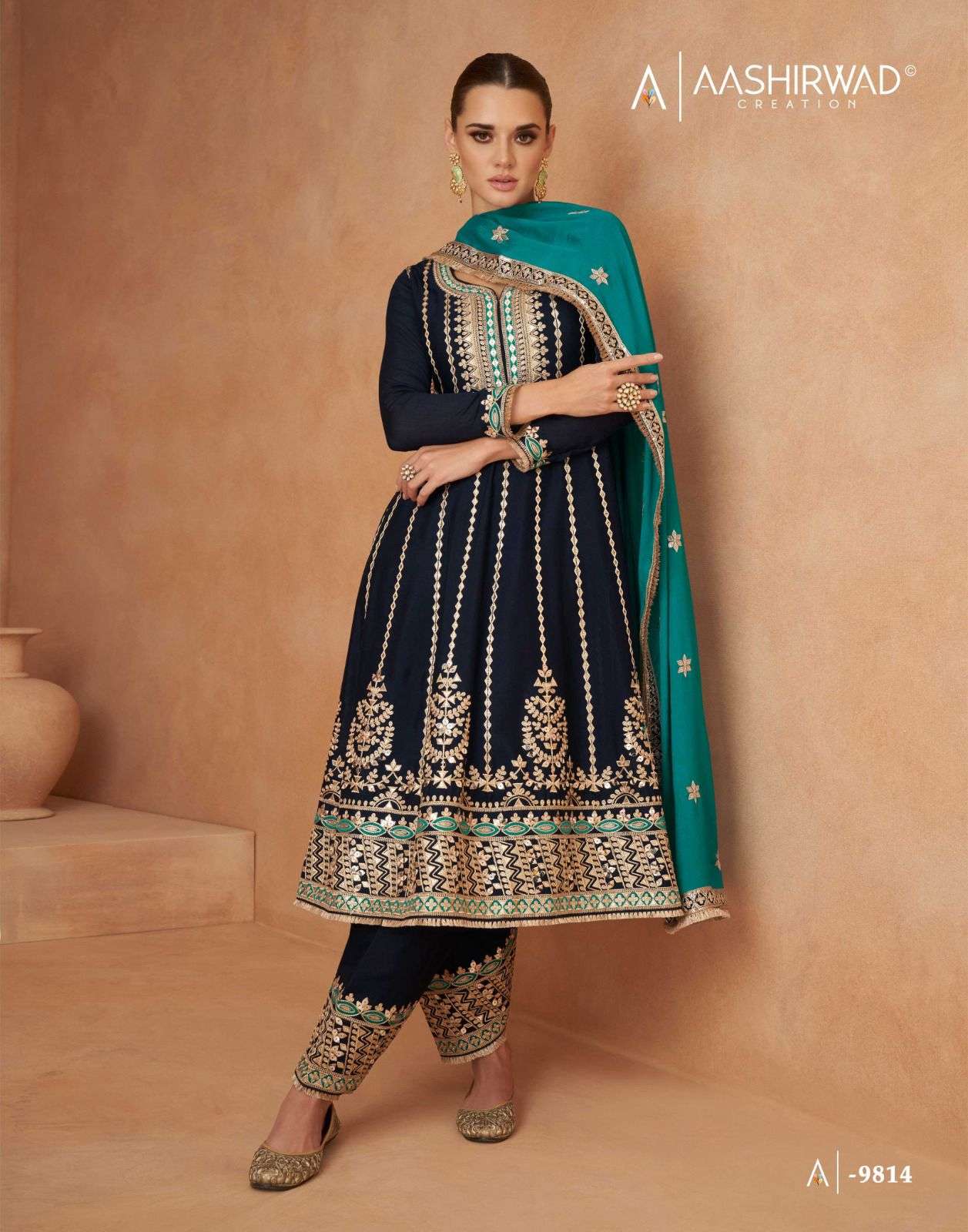Aashirwad Gulkand Veeda Readymade Designer Wedding Suit Latest Collection view 7