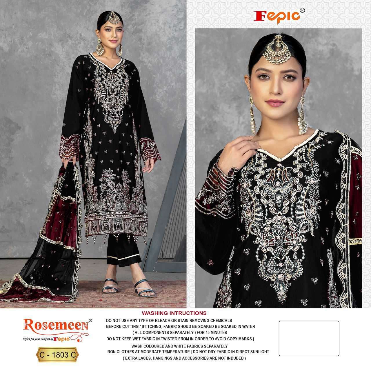 Fepic C 1803 Colors Wedding Wear Pakistani Dress Catalog Exporters view 2