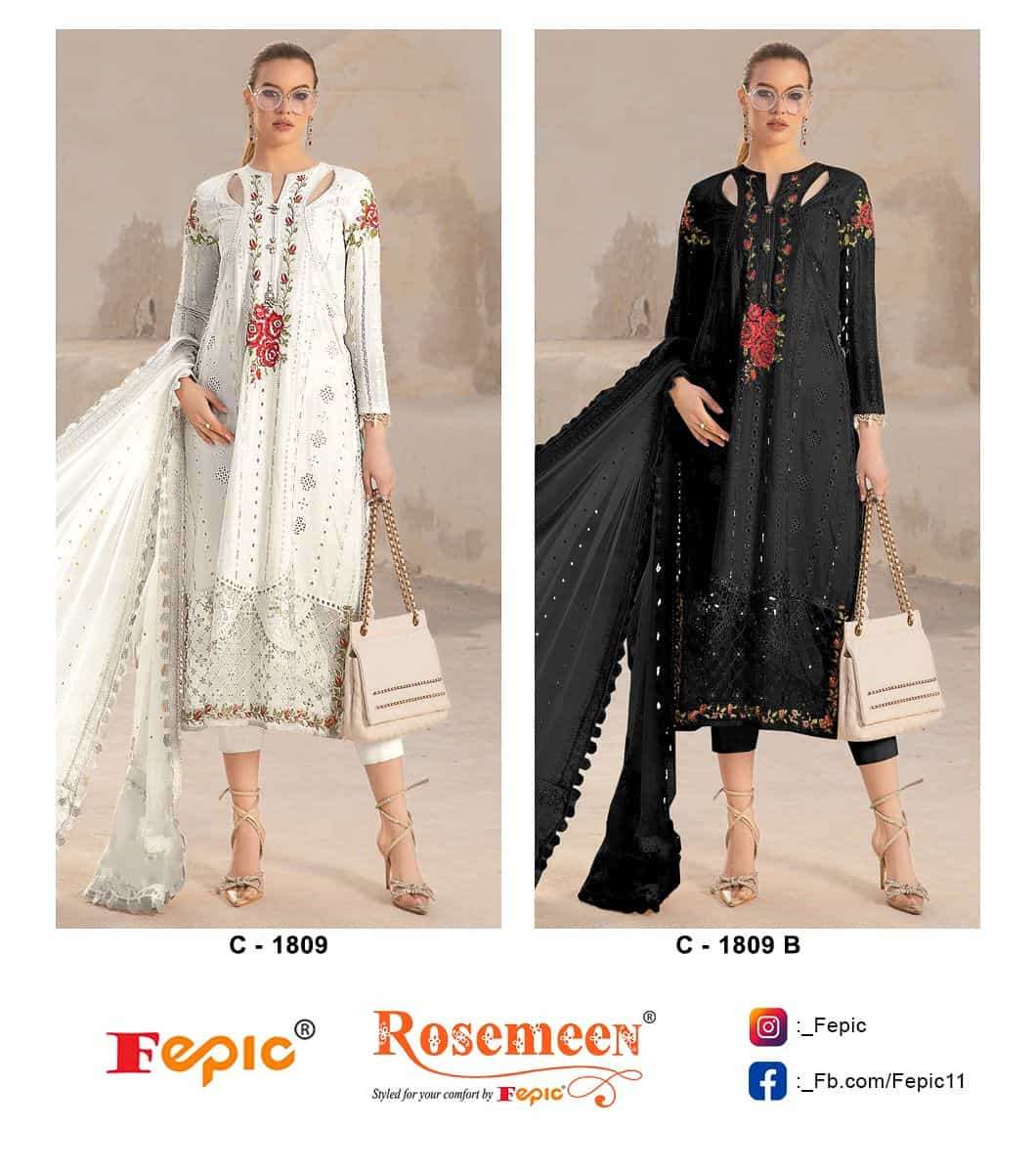 Fepic C 1809 Colors Pakistani Style Latest Designer Cotton Dress Online view 5