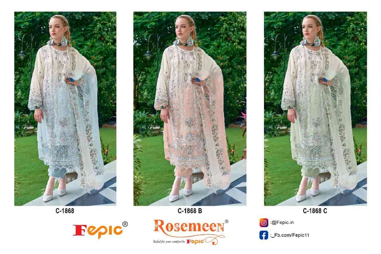 Fepic C 1868 Colors Latest Designer Pakistani Embroidered Salwar Kameez Collection view 3
