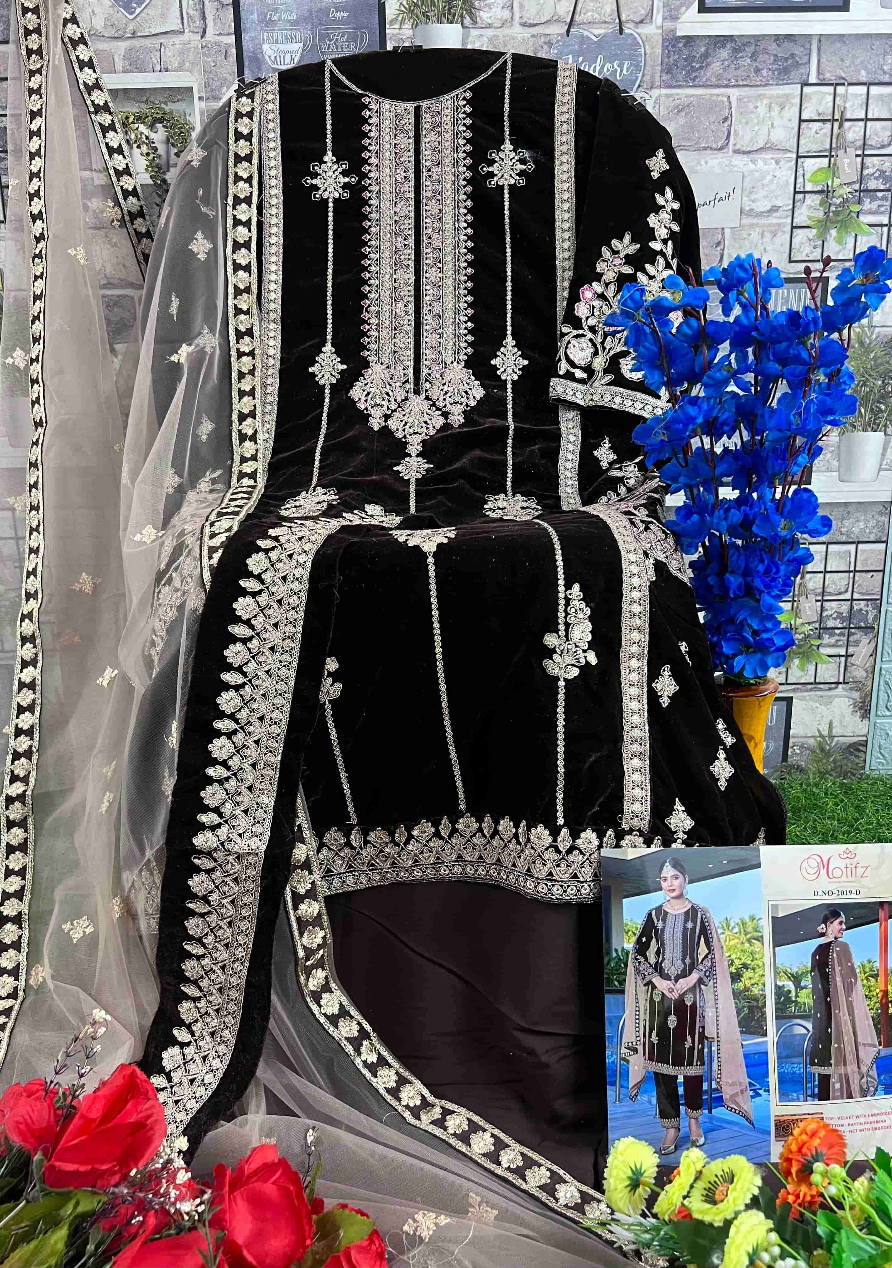 Motifz 2019 Colors Festive Wear Style Designer Winter Wear Salwar Suit Wholesalers view 7