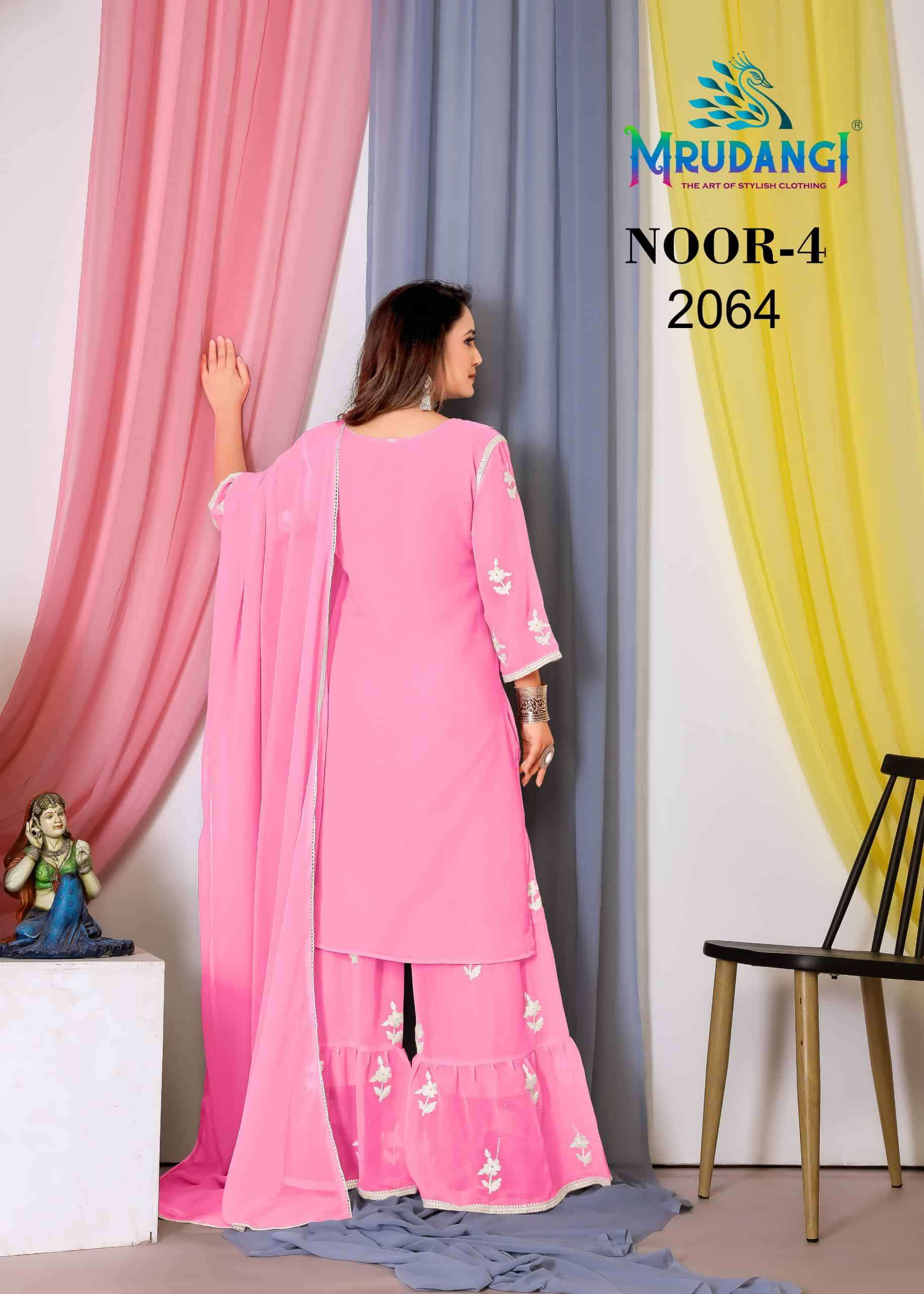 Mrudangi Noor Vol 4 Fancy Embroidered Designer Suits Wholesalers view 2