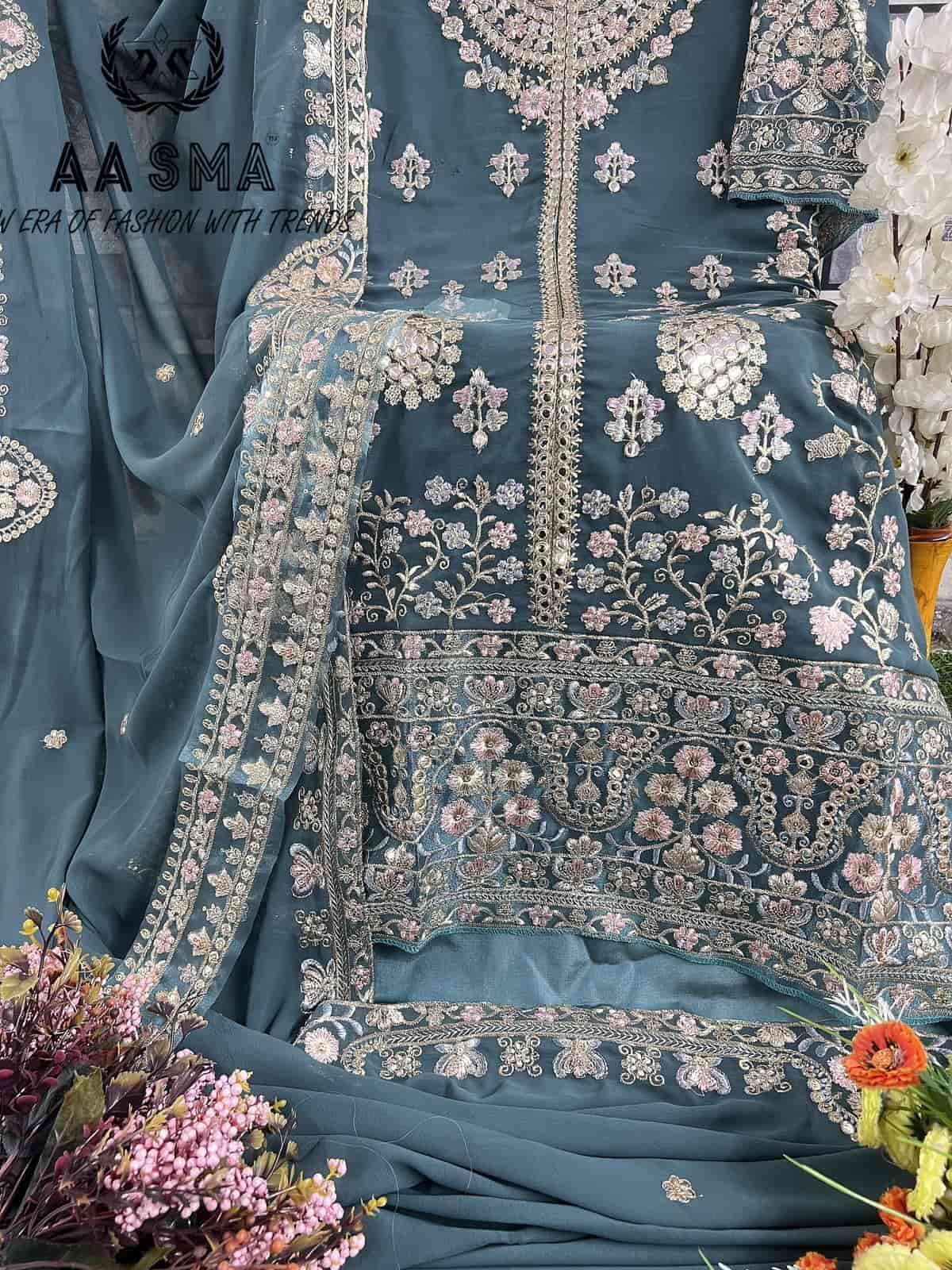 Aasma 203 B Heavy Georgette Pakistani Suit view 3