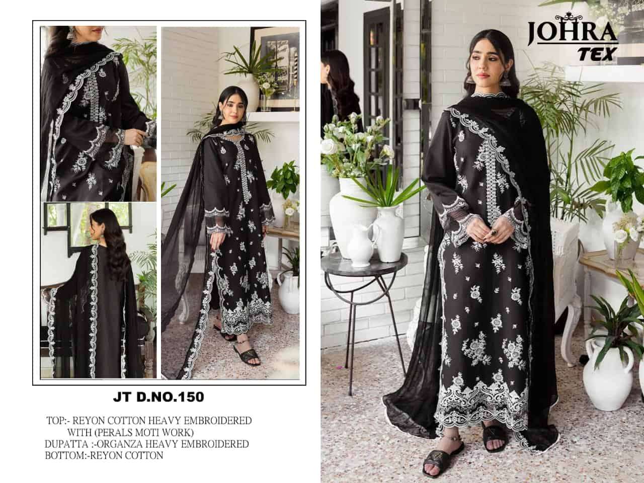 Johra Tex 150 Pakistani Designer Embroidered Cotton Salwar Suit Collection view 3