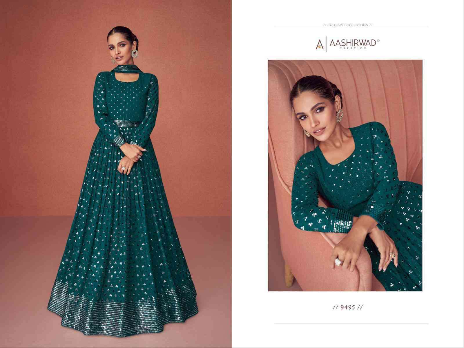 Aashirwad Gulkand Season Diamond Party Wear Designer Gown view 4