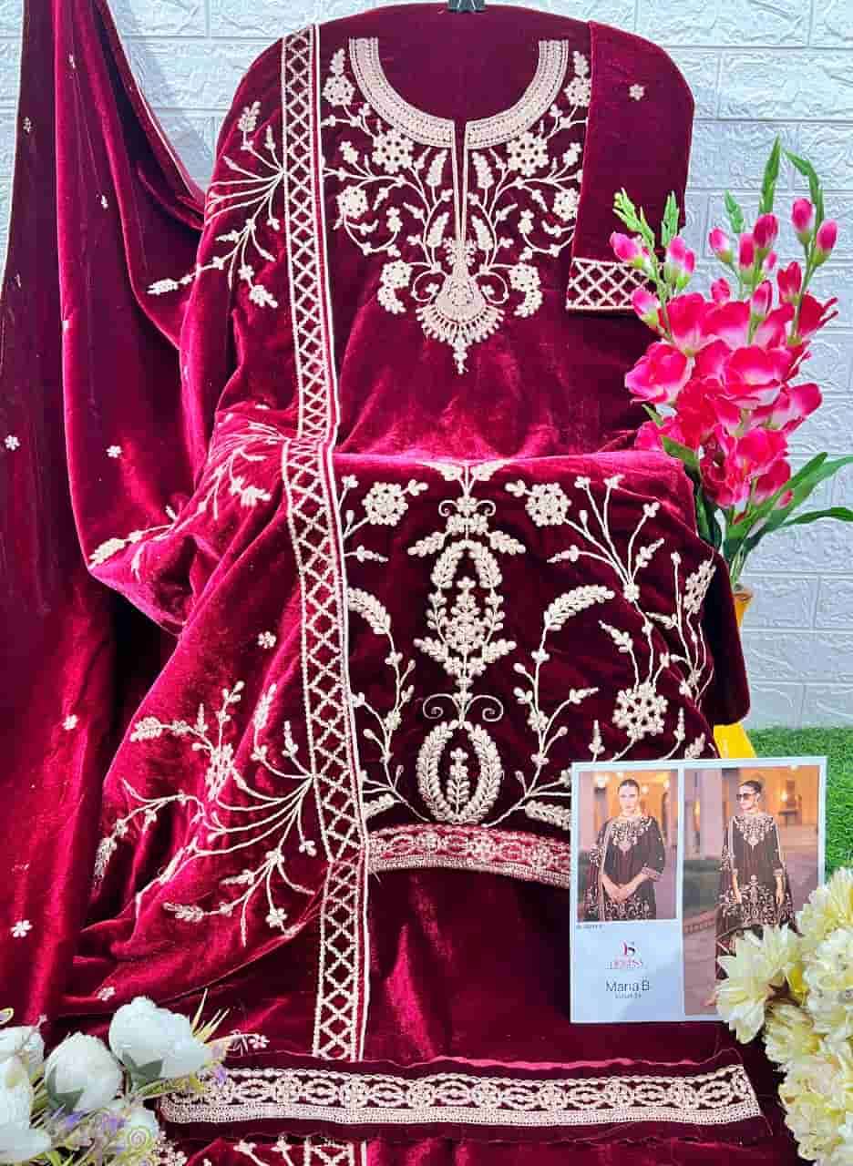 Deepsy D 32219 B Festive Wear Style Designer velvet Salwar Suit Exporter view 2