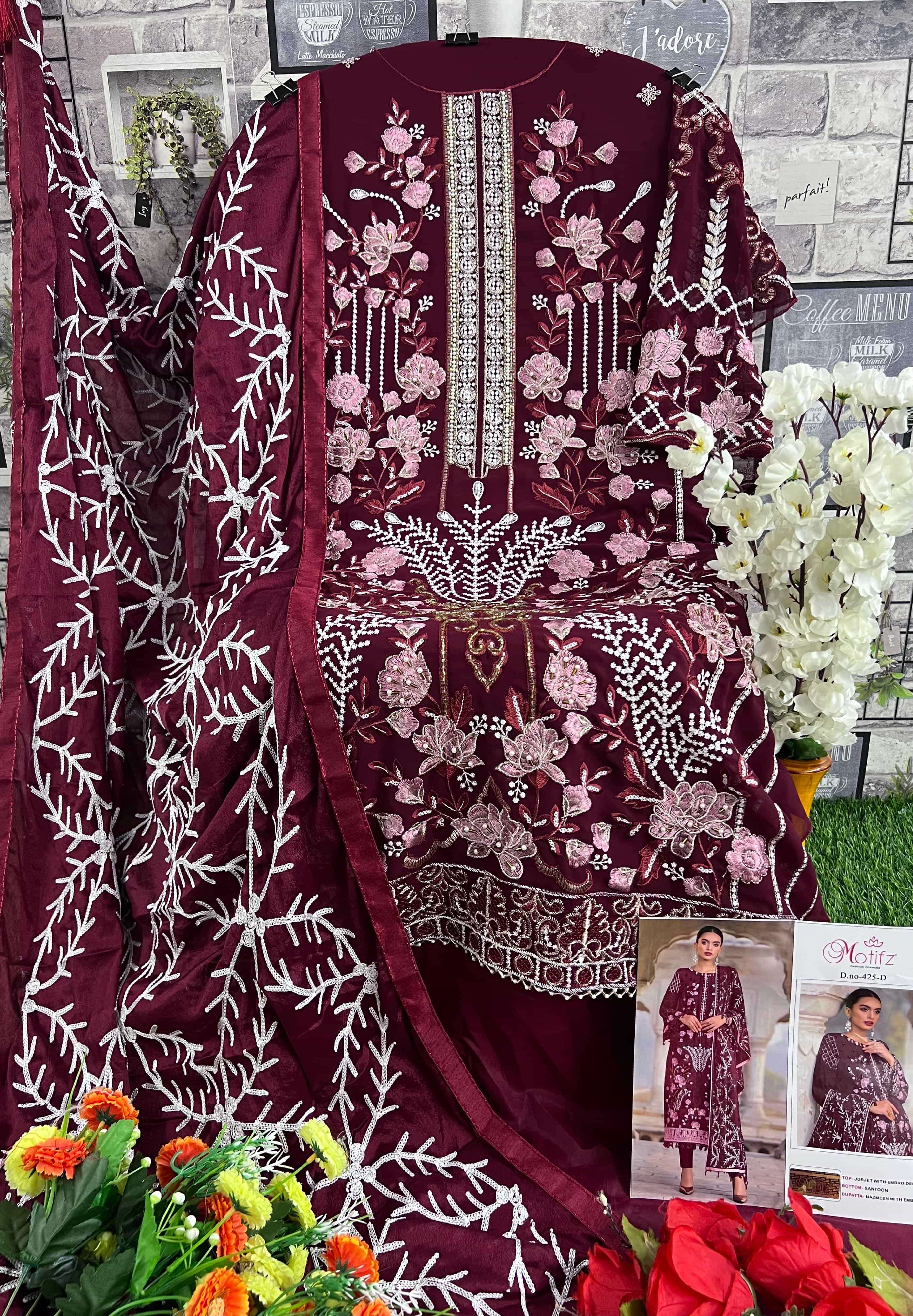 Motifz 425 Colors Festive Wear Style Designer Pakistani Salwar Suit Wholesalers view 6