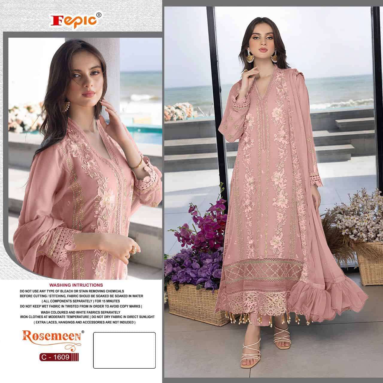 Fepic C 1609 Colors Fancy Designer Style Pakistani Salwar Suit Online view 4