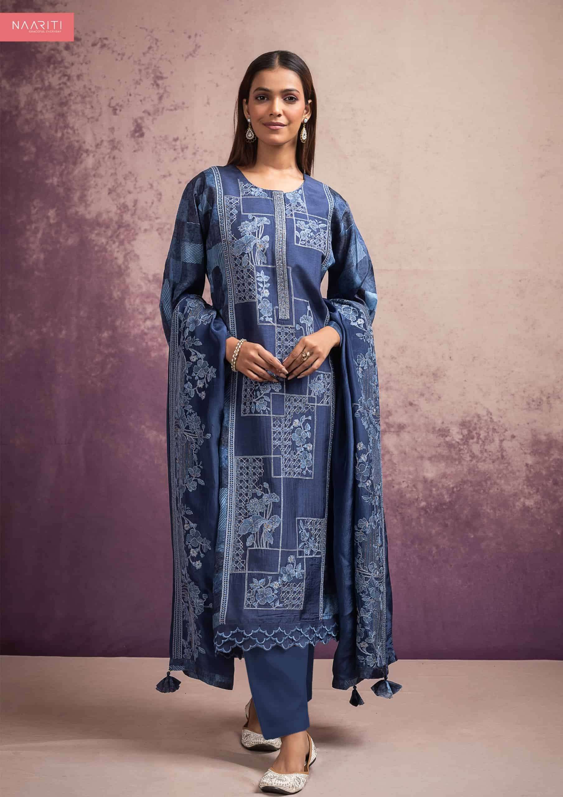 Naariti Omeera Fancy Silk Premium Designs Suit Collection view 4