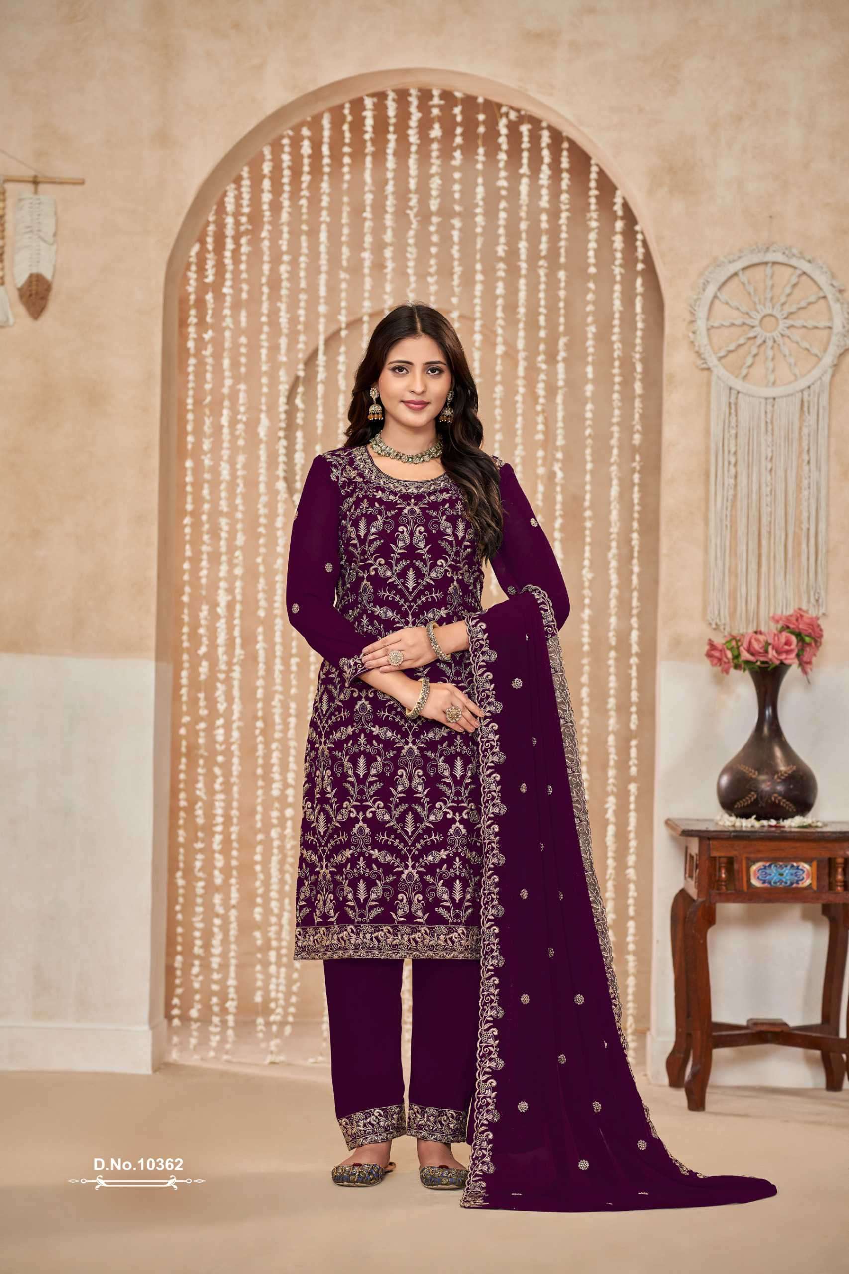 Anjubaa Vol 36 10361 To 10365 Designer Work Georgette Suit view 3