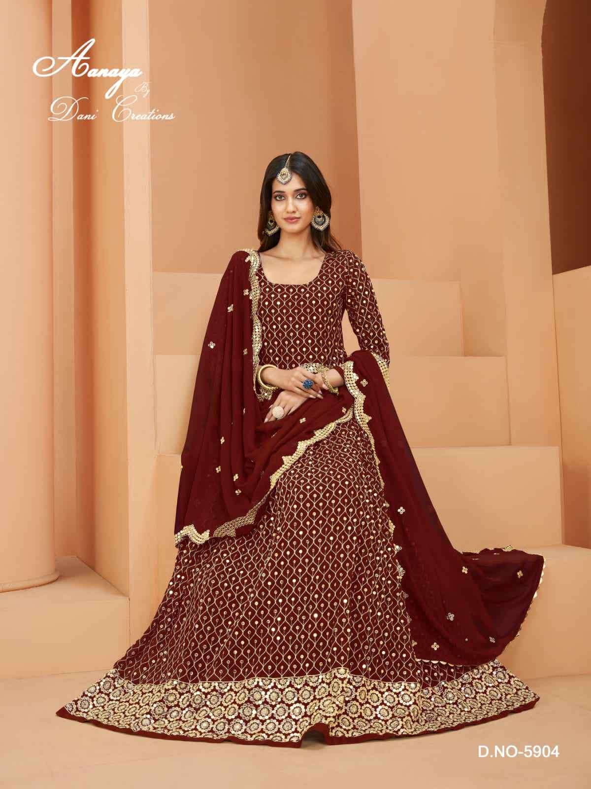 Aanaya Vol 159 Fancy Work Wedding Collection Anarkali Gown New Arrivals view 6