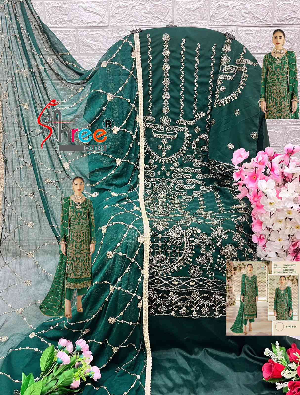 Shree Fabs S-934 Embroidered Pakistani Salwar Suit view 6