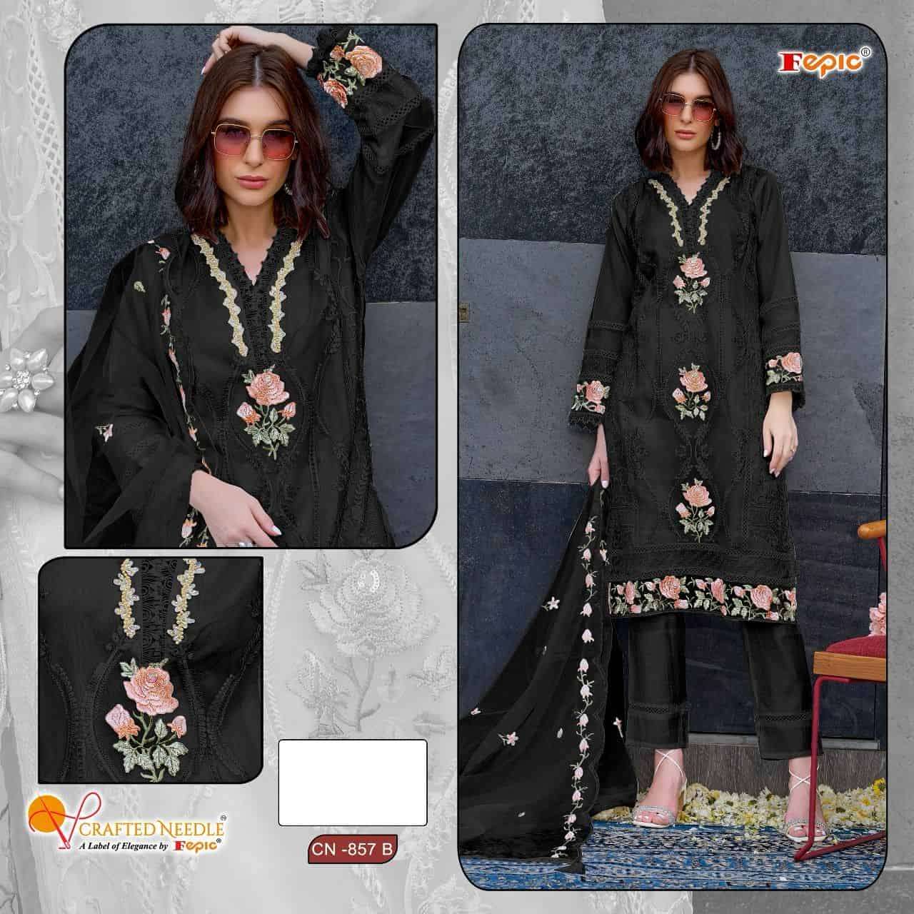 Crafted Needle CN 857 By Fepic Fancy Designer Style Pakistani Readymade Collection view 2
