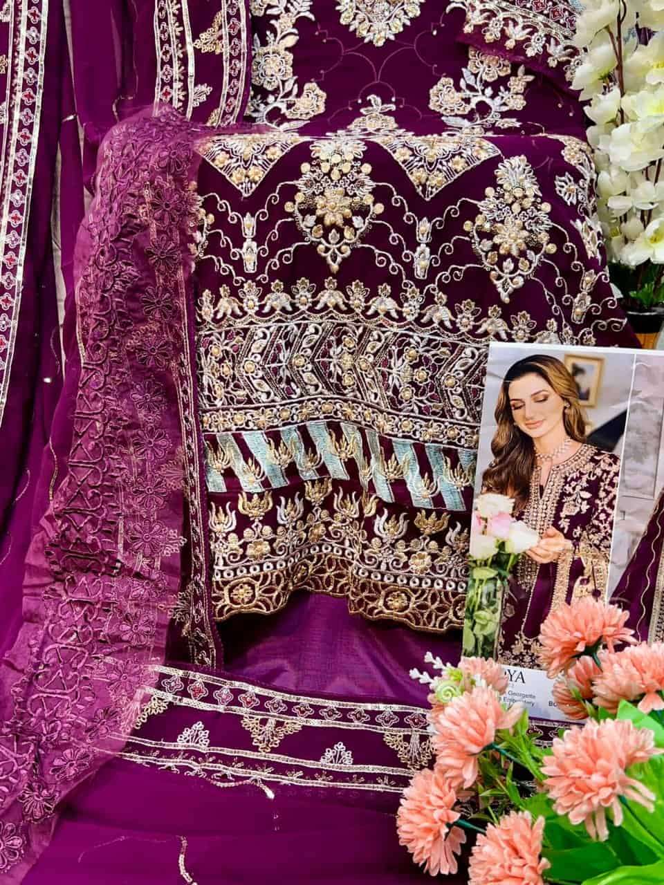 Zaha Zoya Vol 2 10287 Colors Georgette Pakistani Salwar Suit Stylish Ensemble view 8