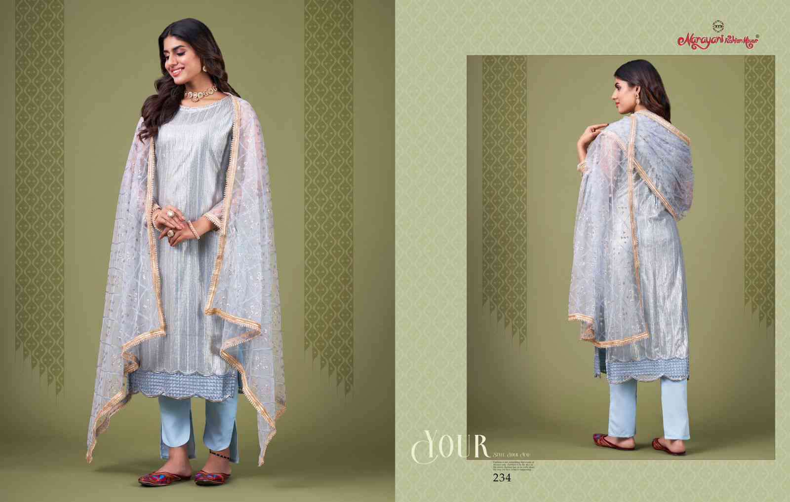 Narayani Zehra Vol 4 Designer Party Wear Straight Suit Catalog Exporter view 30