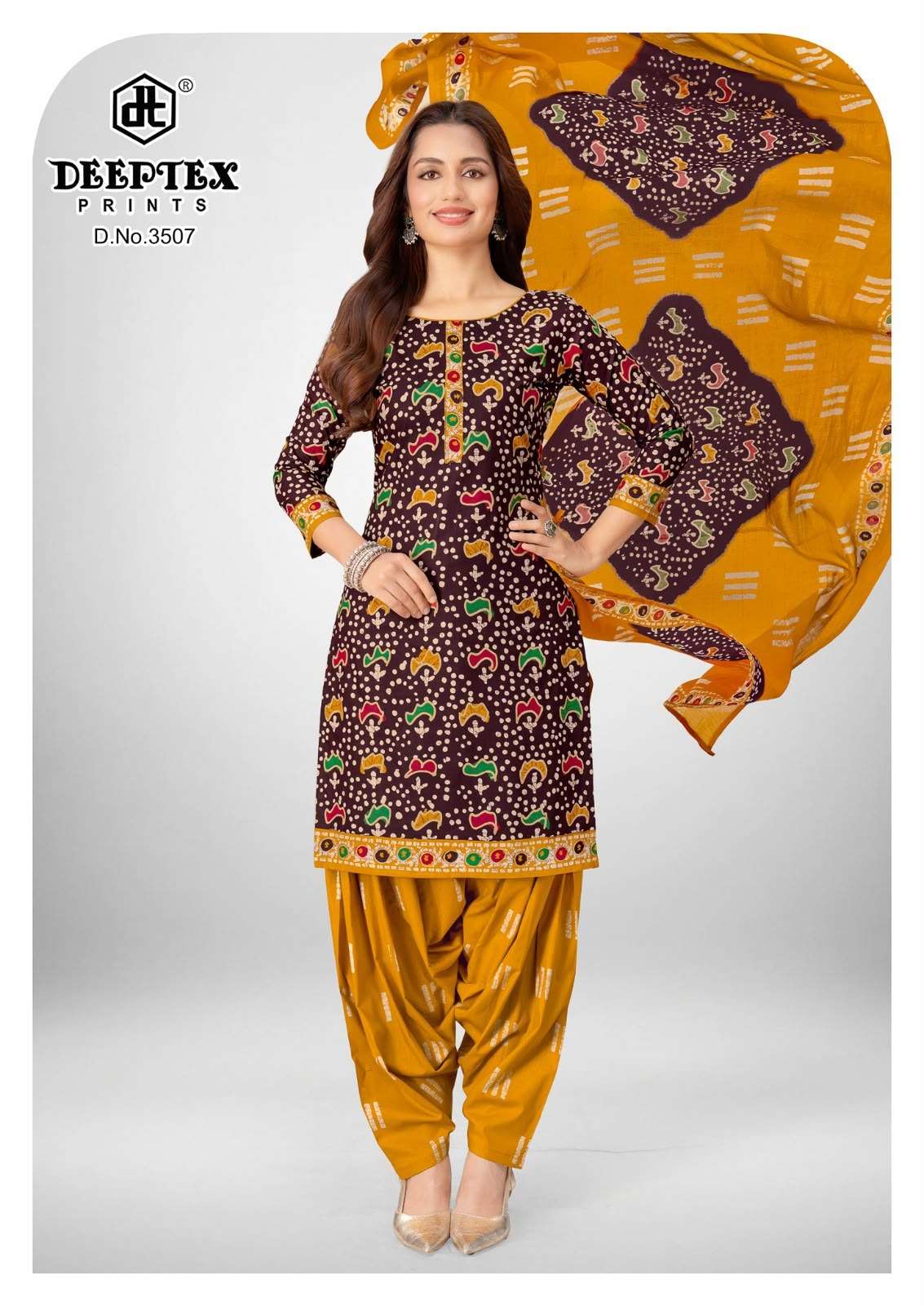 Deeptex Batik Plus Vol 35 Pure Cotton Batik Print Salwar Suit Catalog view 4