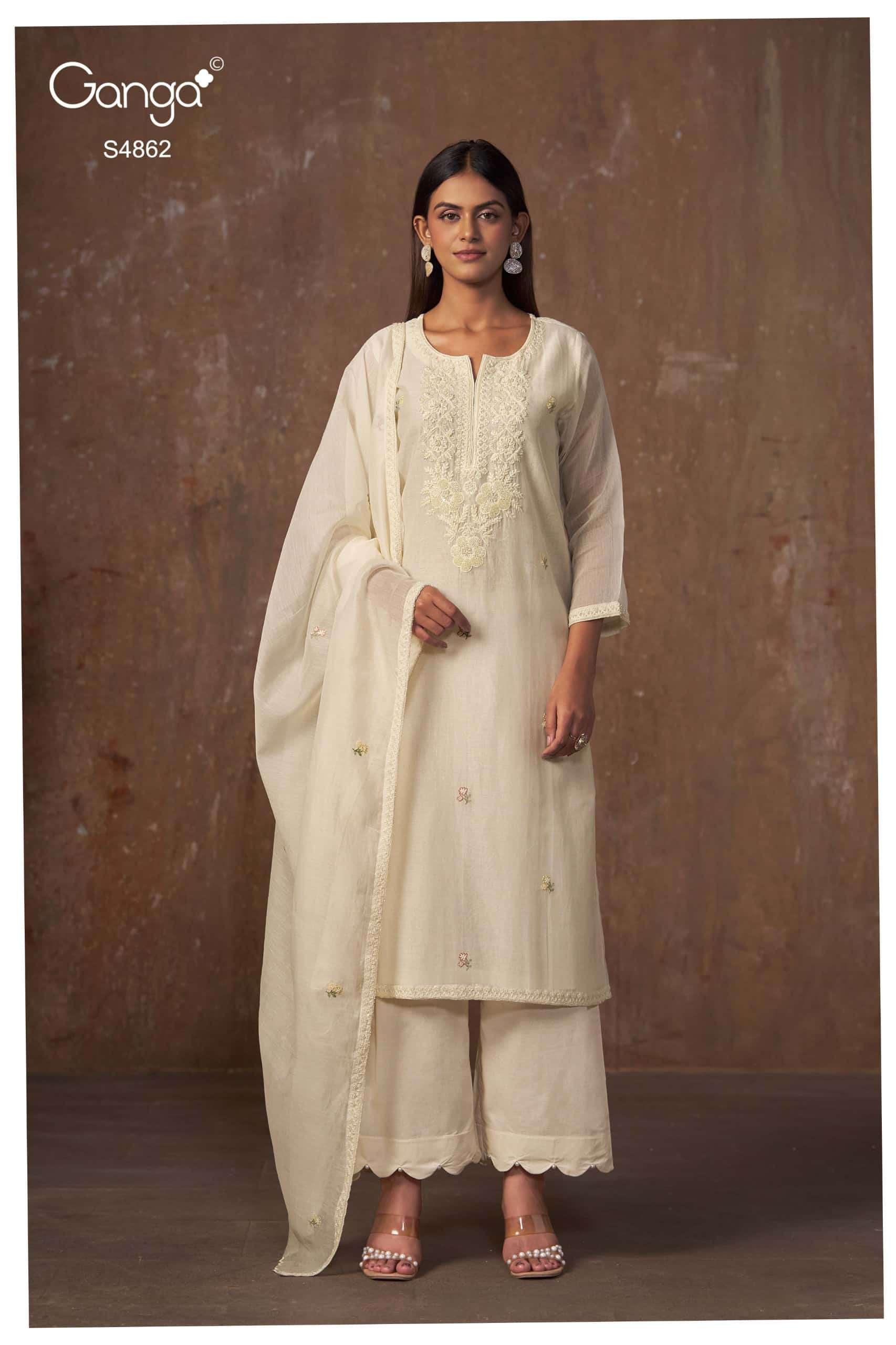 Ganga Fashion Kiran Pure Banarasi Suit view 3