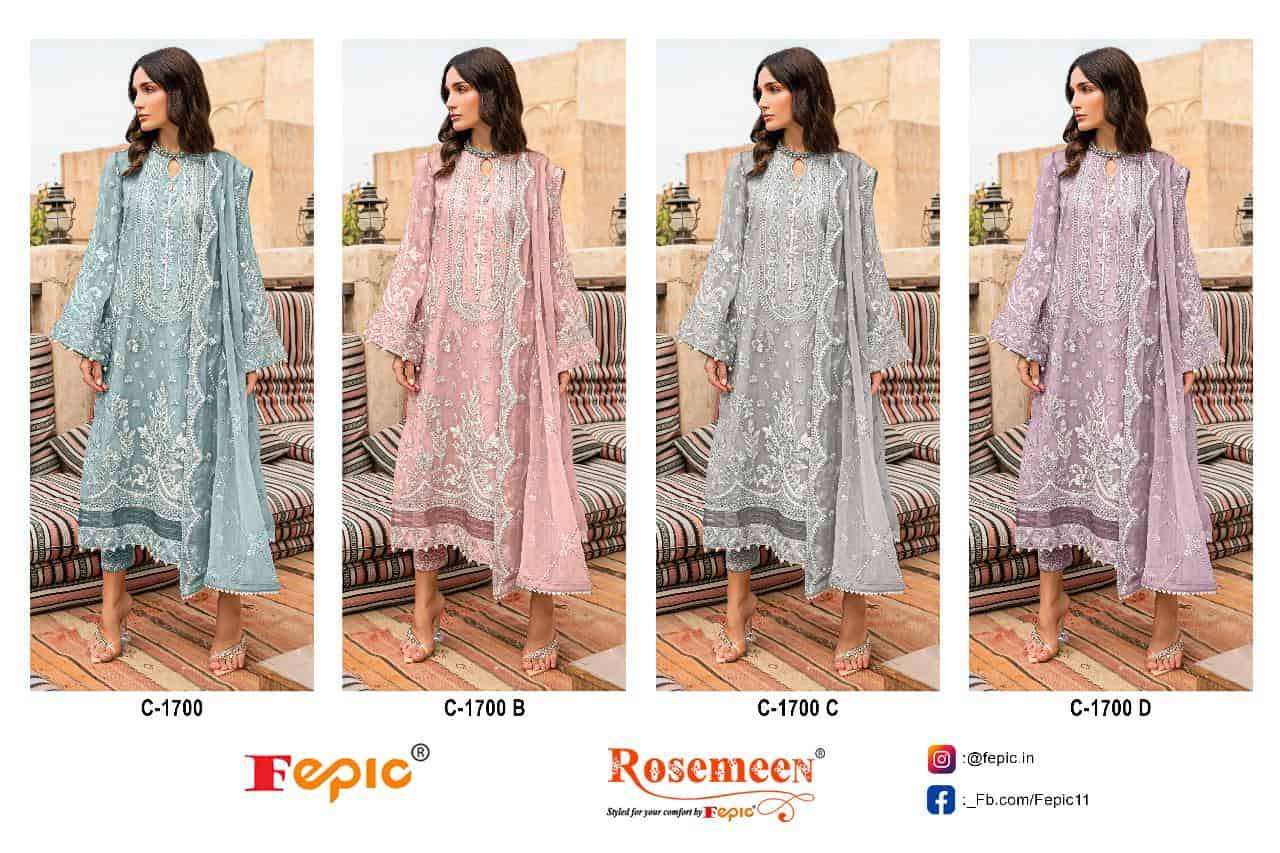 Fepic C 1700 Colors Latest New Stylish Designer Pakistani Festive Wear Suit Wholesalers view 5