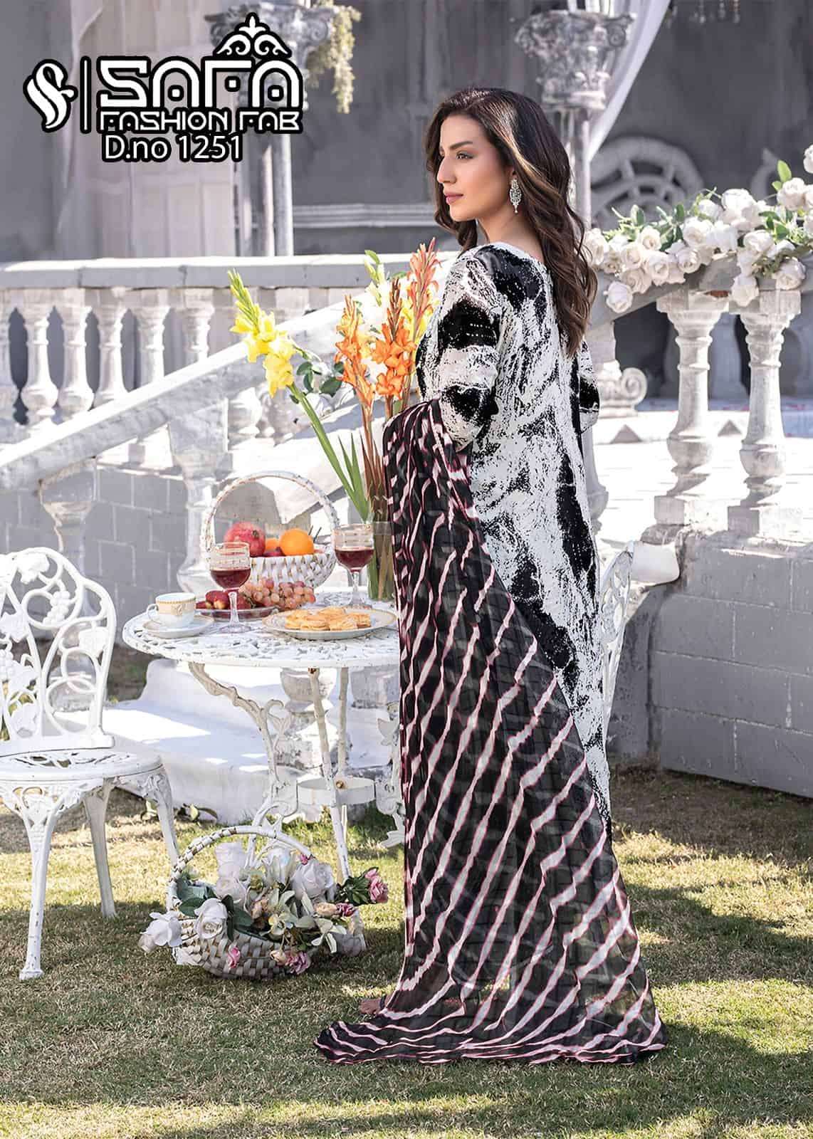 Safa Fashion Fab 1251 Formal Wear Pakistani Kurti Pant Dupatta Collection view 2