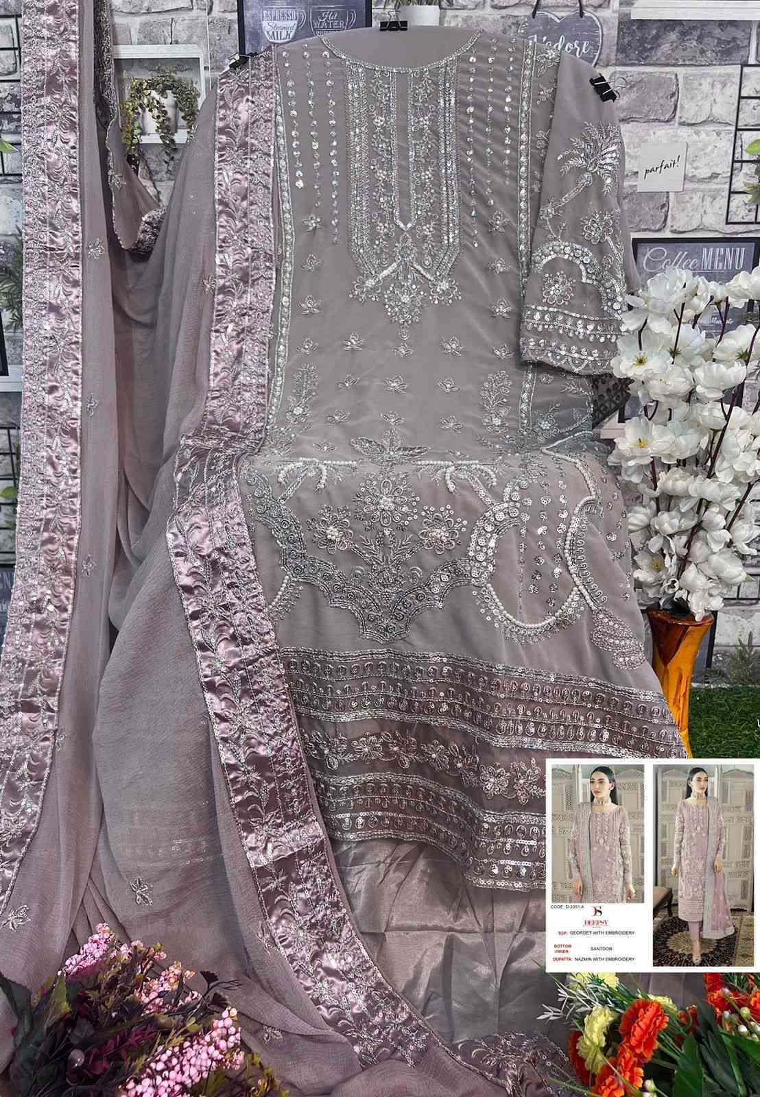 Deepsy Embroidered Georgette Pakistani Suit view 2