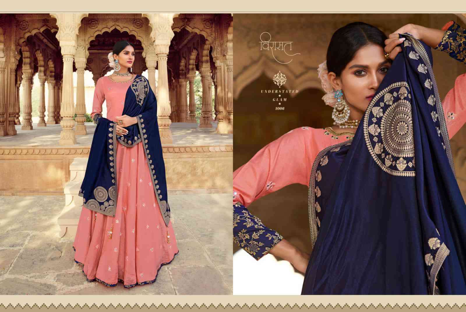 Virasat Kadambari 1001 To 1006 Designer Partywear Gown view 3