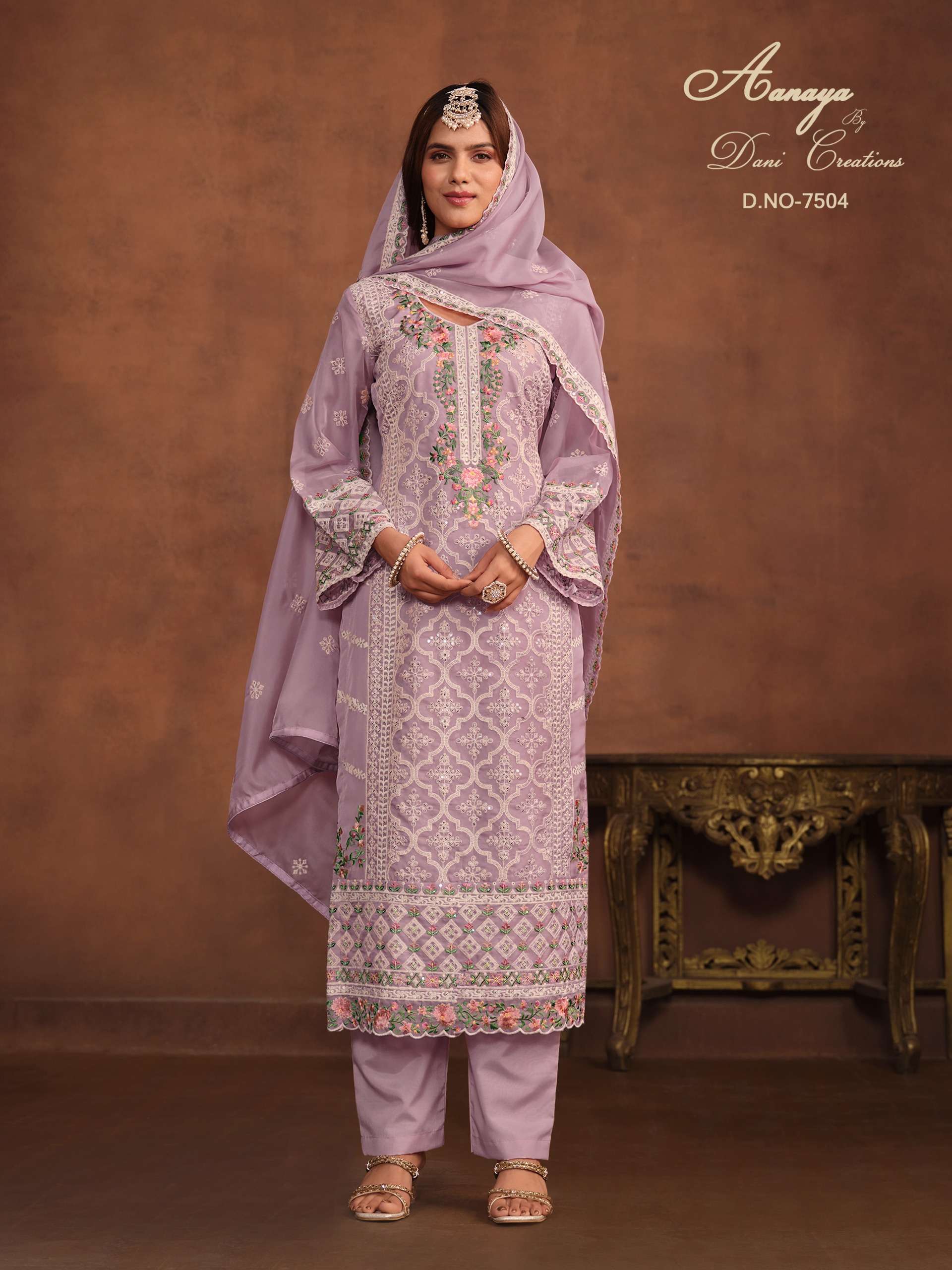 Aanaya Designer Organza Salwar Suit view 2