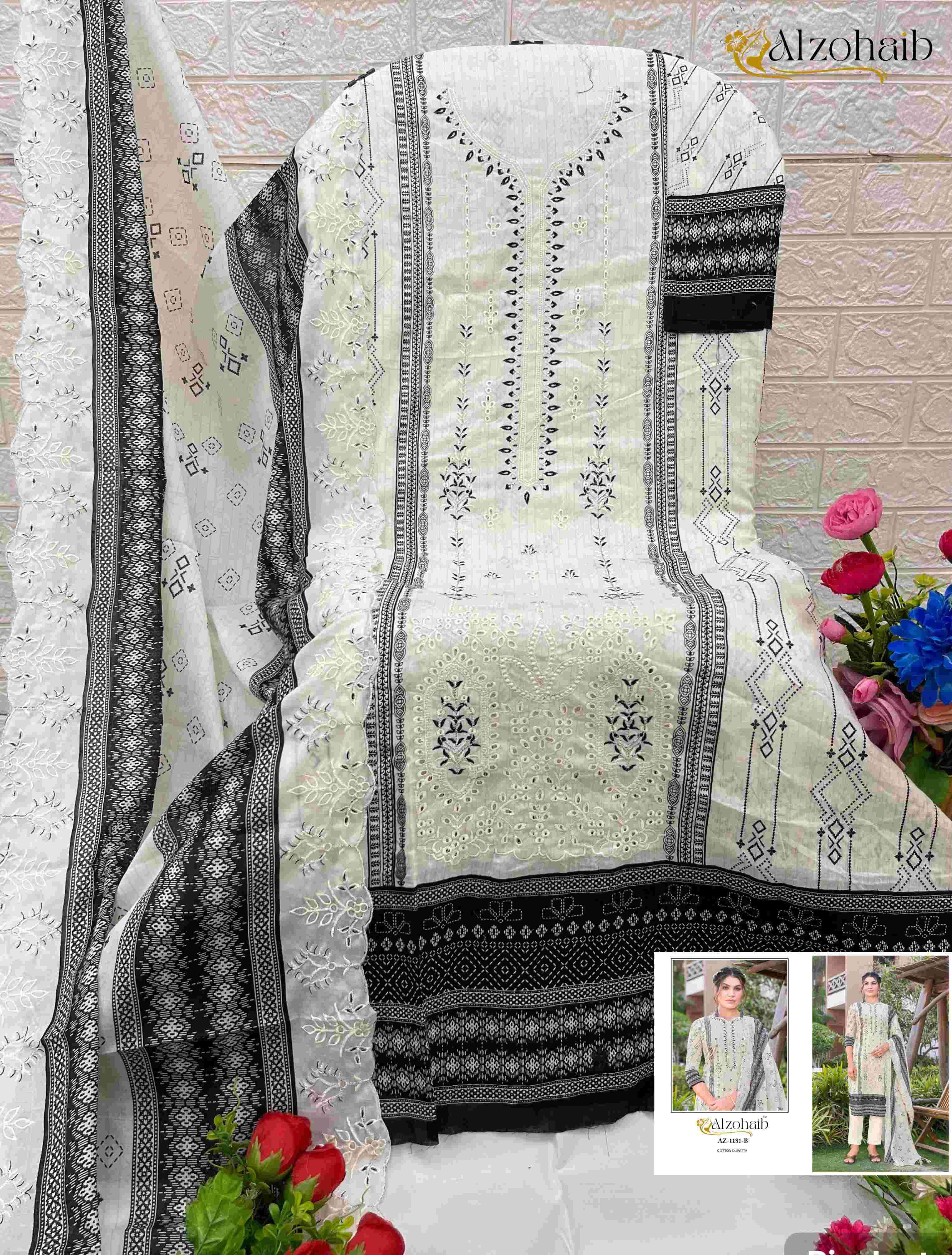 Alzohaib 1181 Printed Cotton Salwar Suit view 3