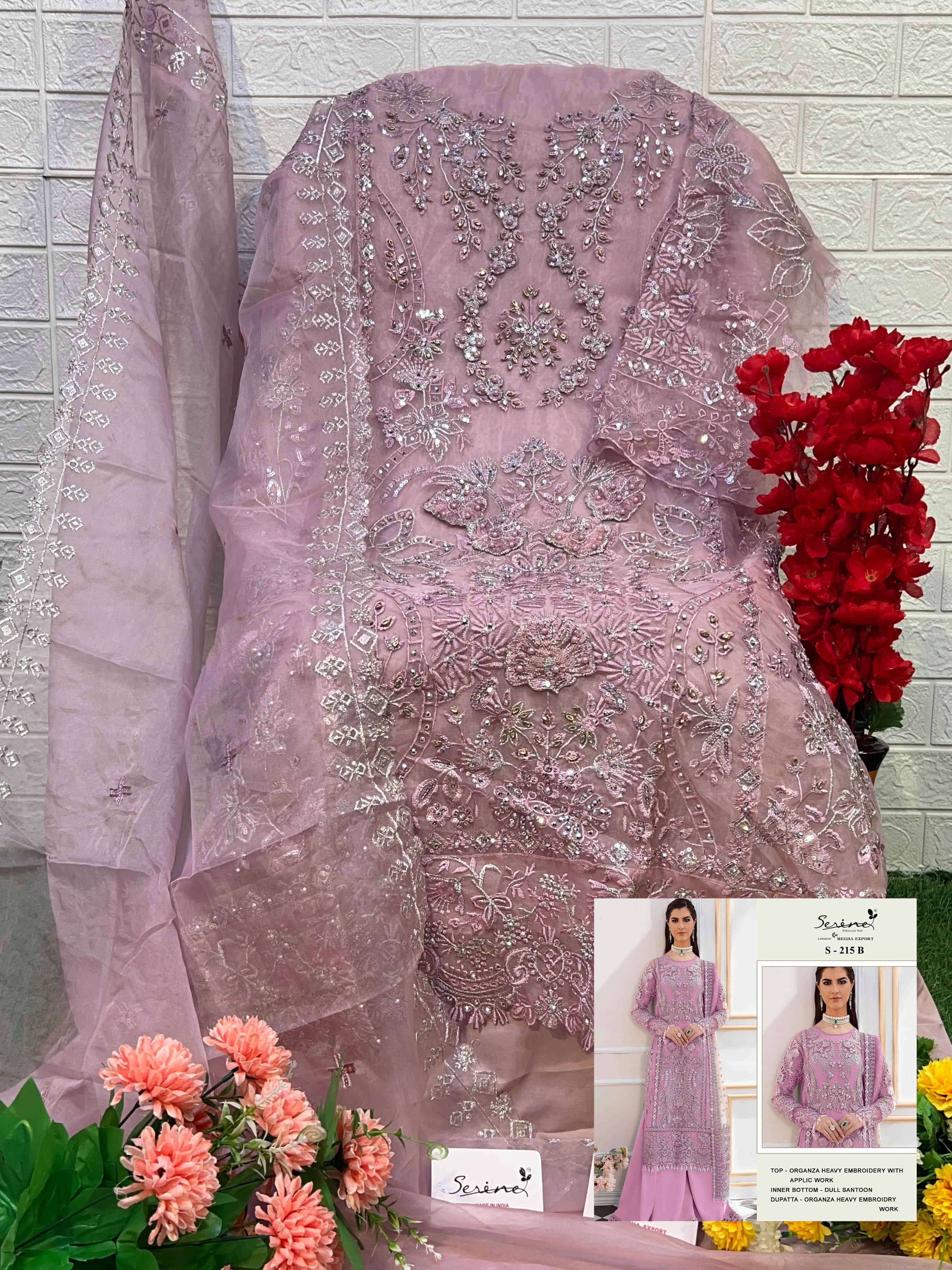 Serine Designer Organza Embroidered Salwar Suit view 6