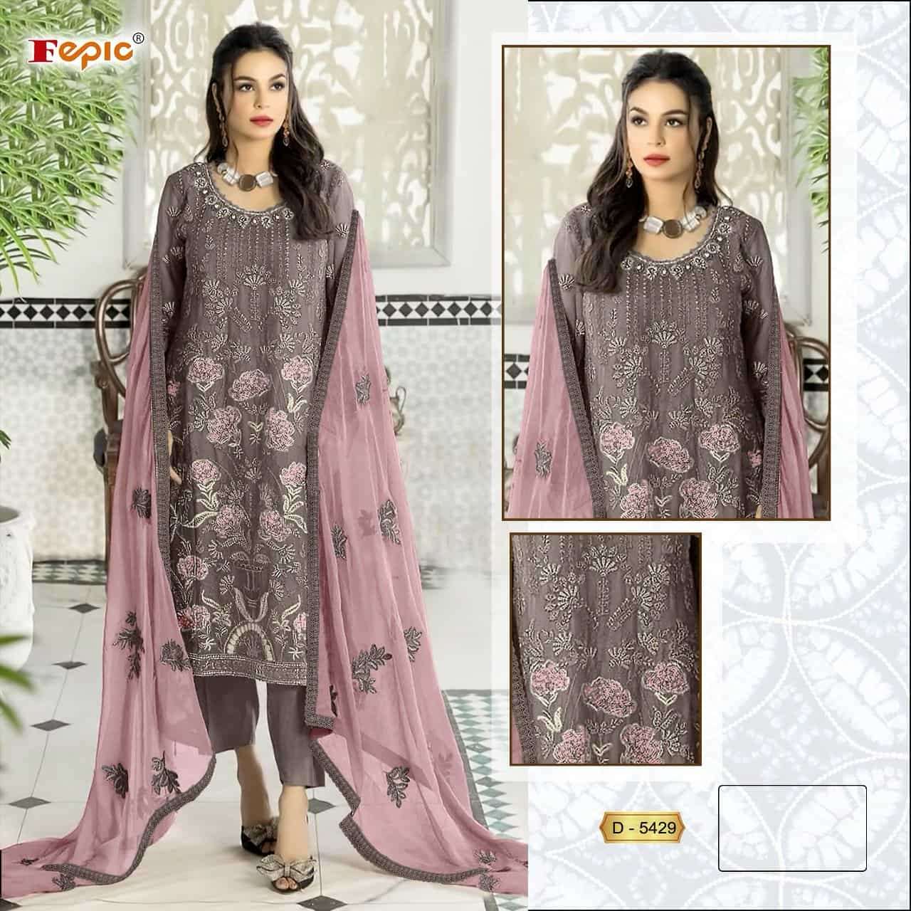 Fepic Rosemeen Embroidered Georgette Salwar Suit