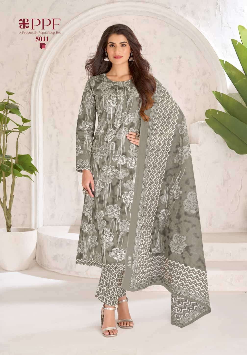 Ppf Poshak Vol 5 Pure Cotton Unstitch Salwar Suit Exporters view 14