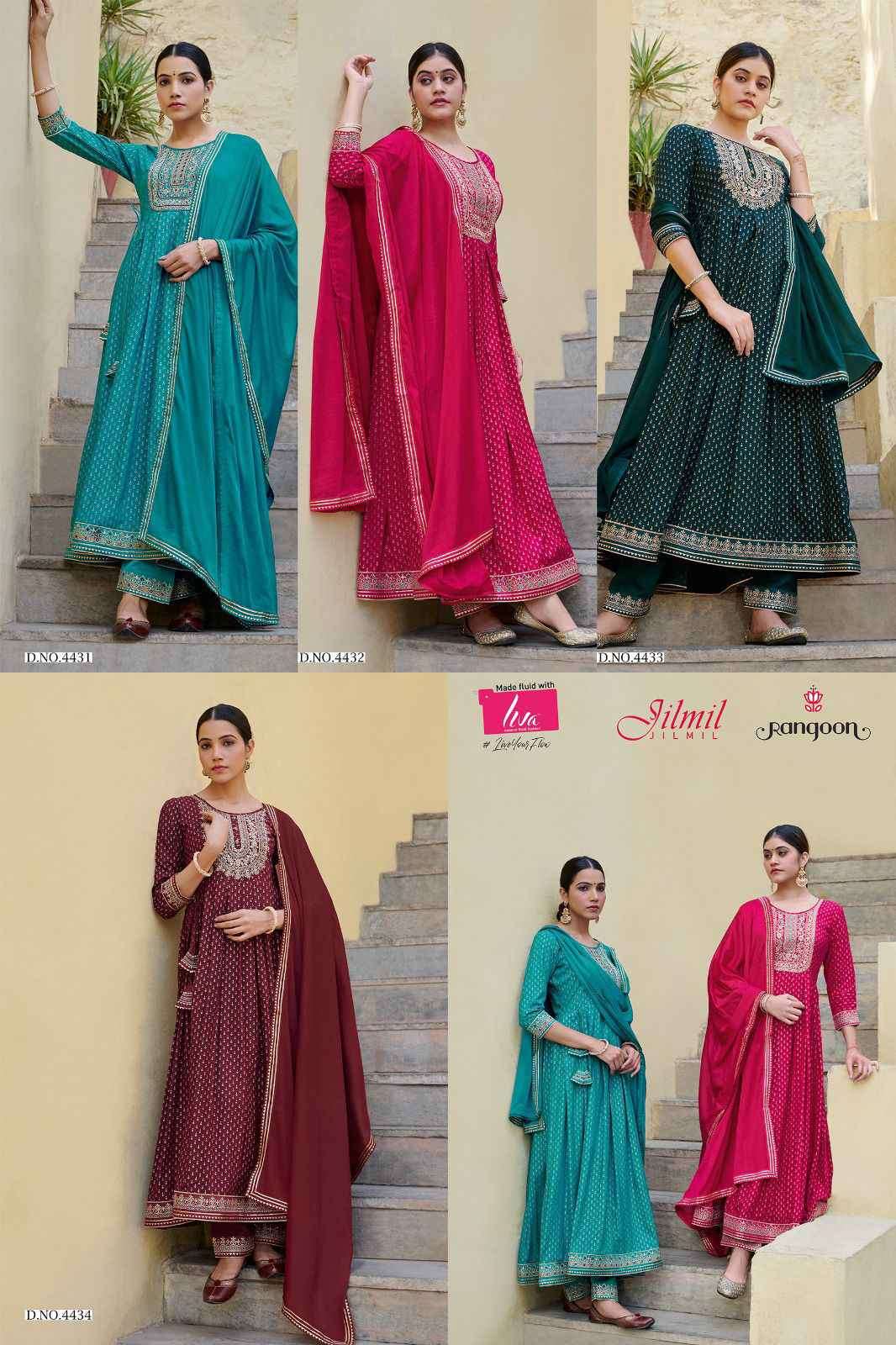 Rangoon Jilmil Festive Wear Stylish Anarkali Suit New Designs view 9